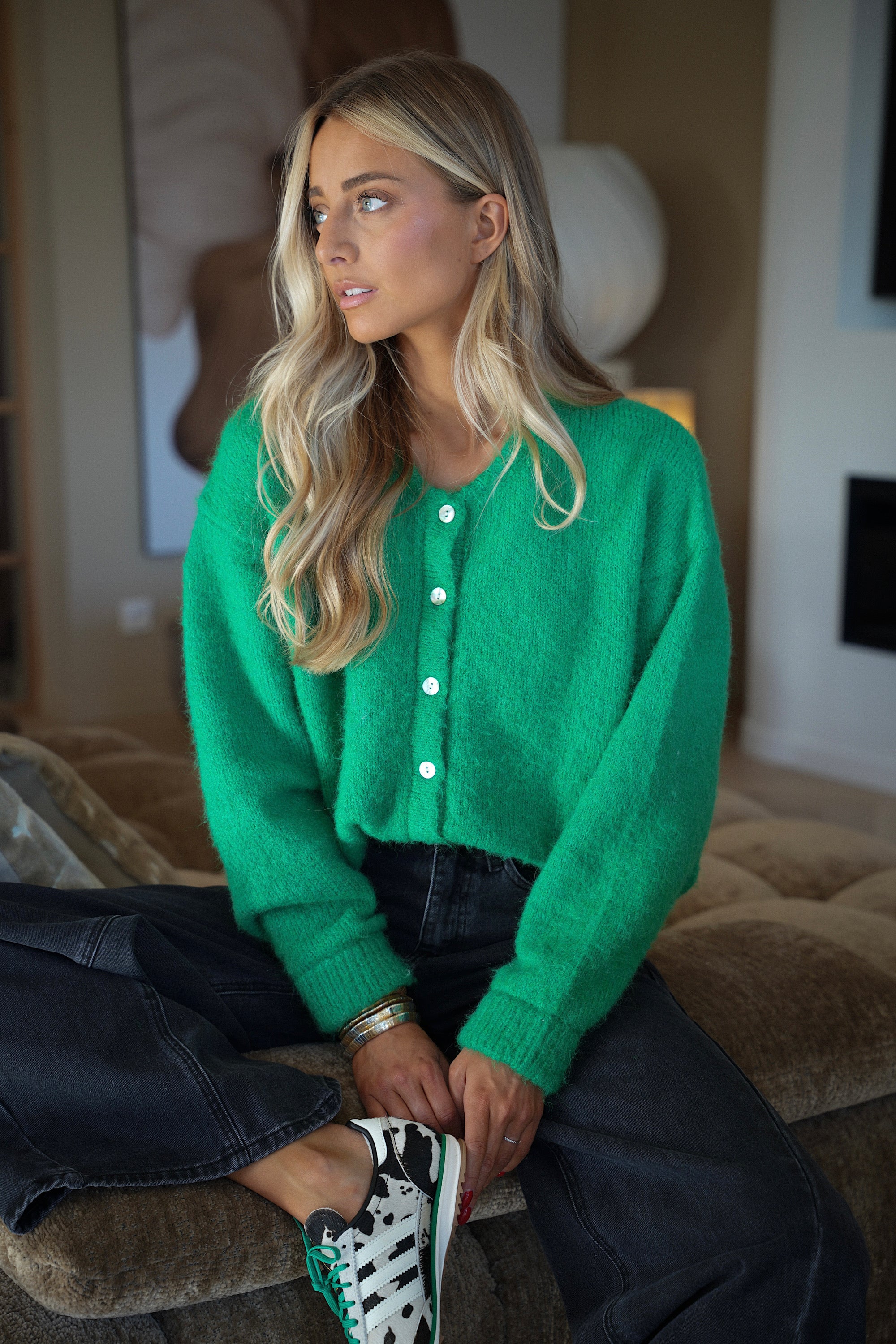 Catrina vert - Gilet ample