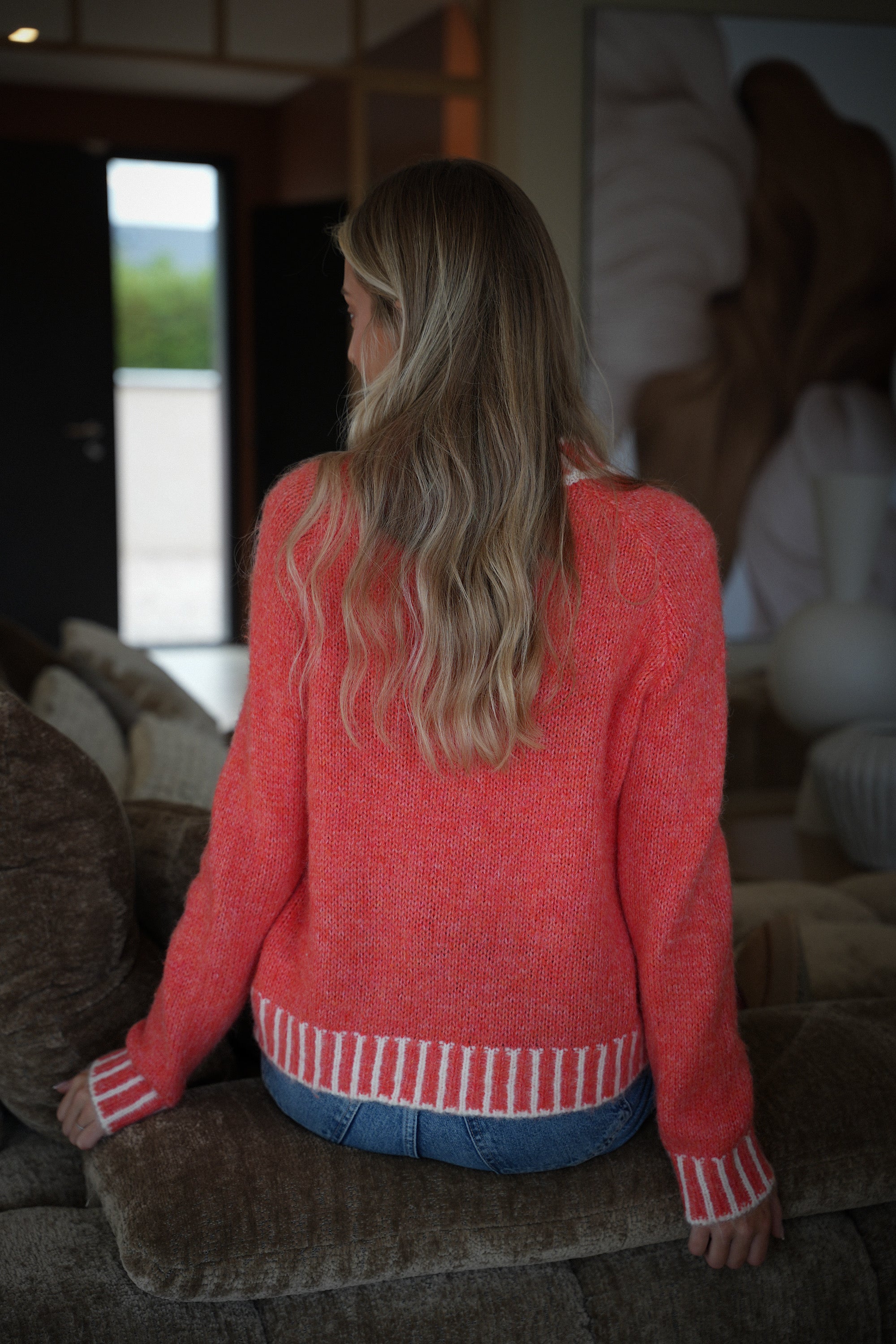 Maelys corail - Pull col rond