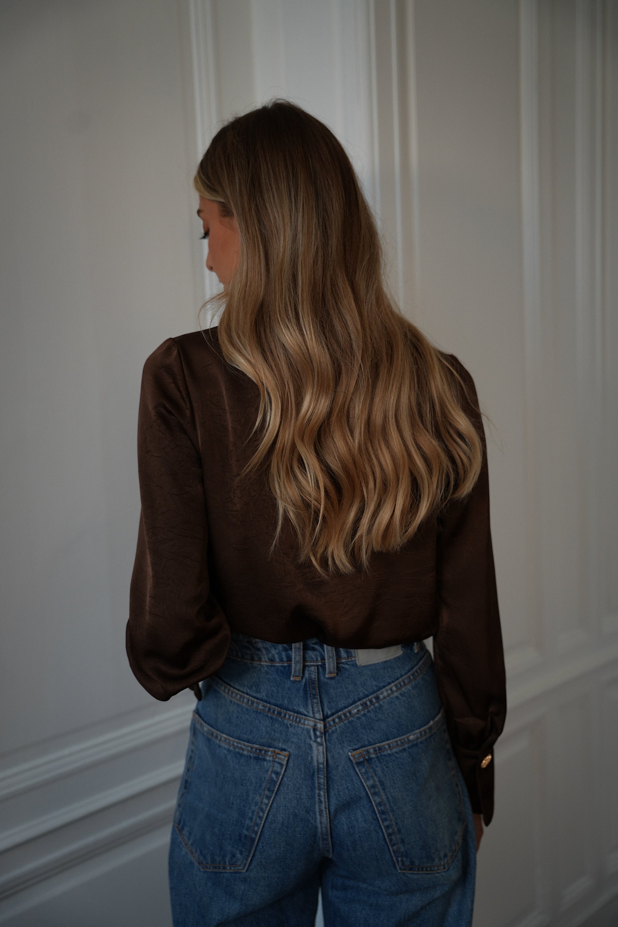 Sandra chocolat - Blouse fluide