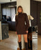 Agata chocolat - Robe en maille