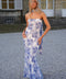 Selma bleue - Robe bustier