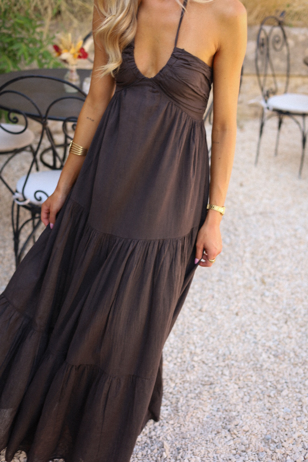 Kity marron - Robe longue