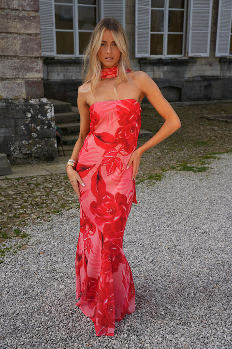 Elea rouge - Robe bustier