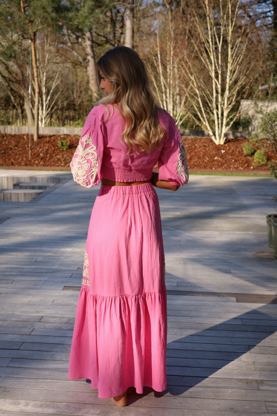 Bianca rose - Jupe longue