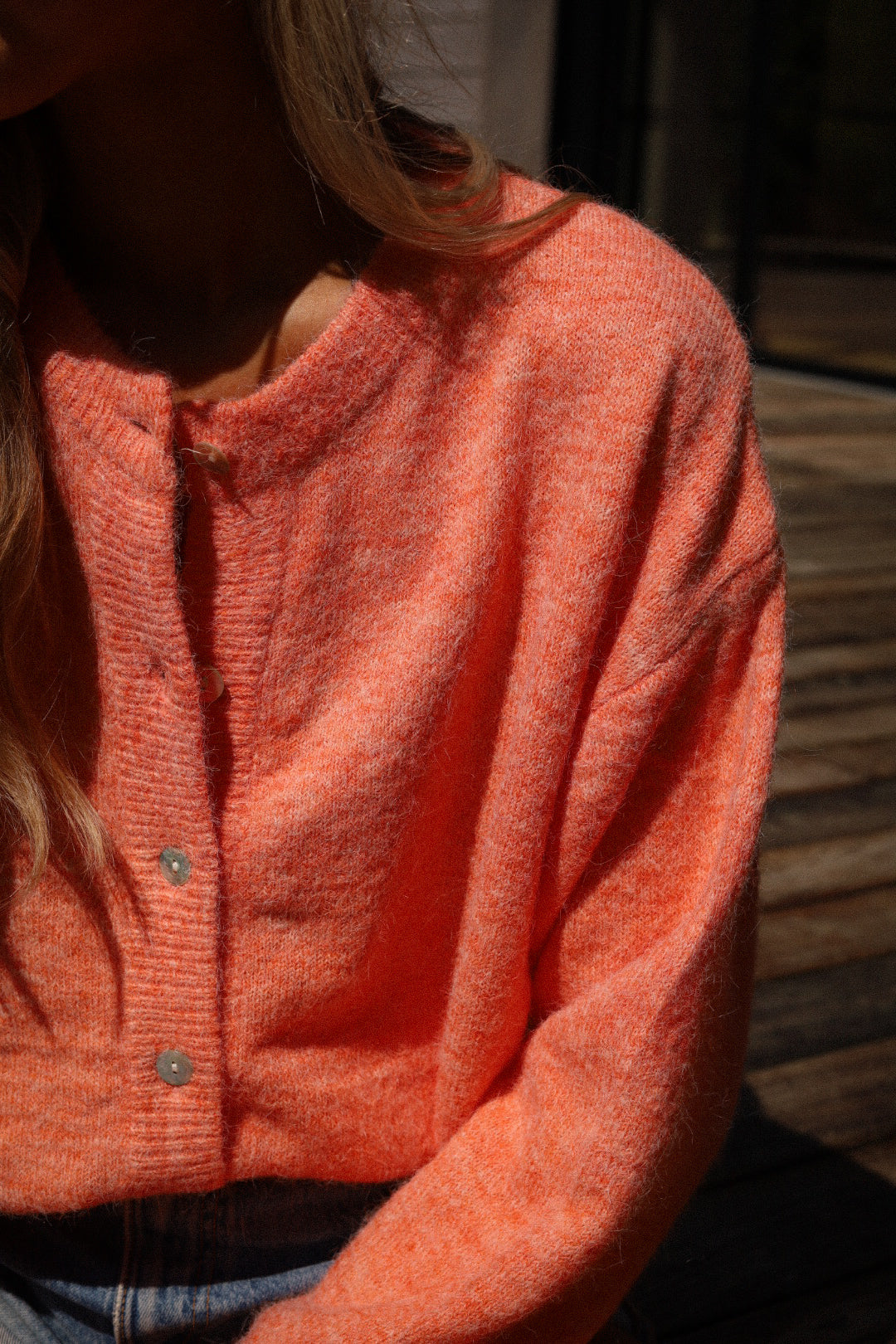 Orla orange - Gilet ample