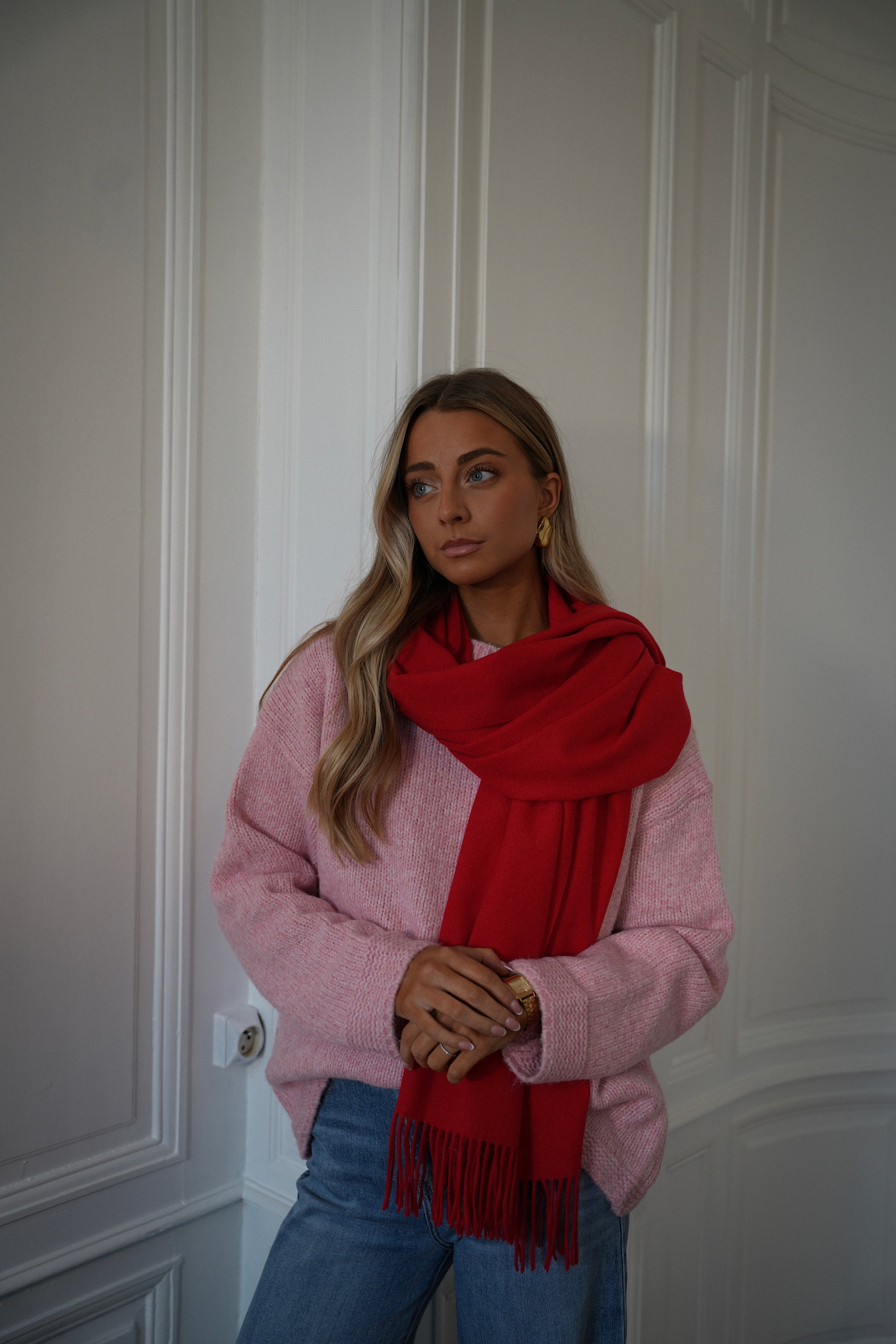 Capucine rouge - Écharpe douce