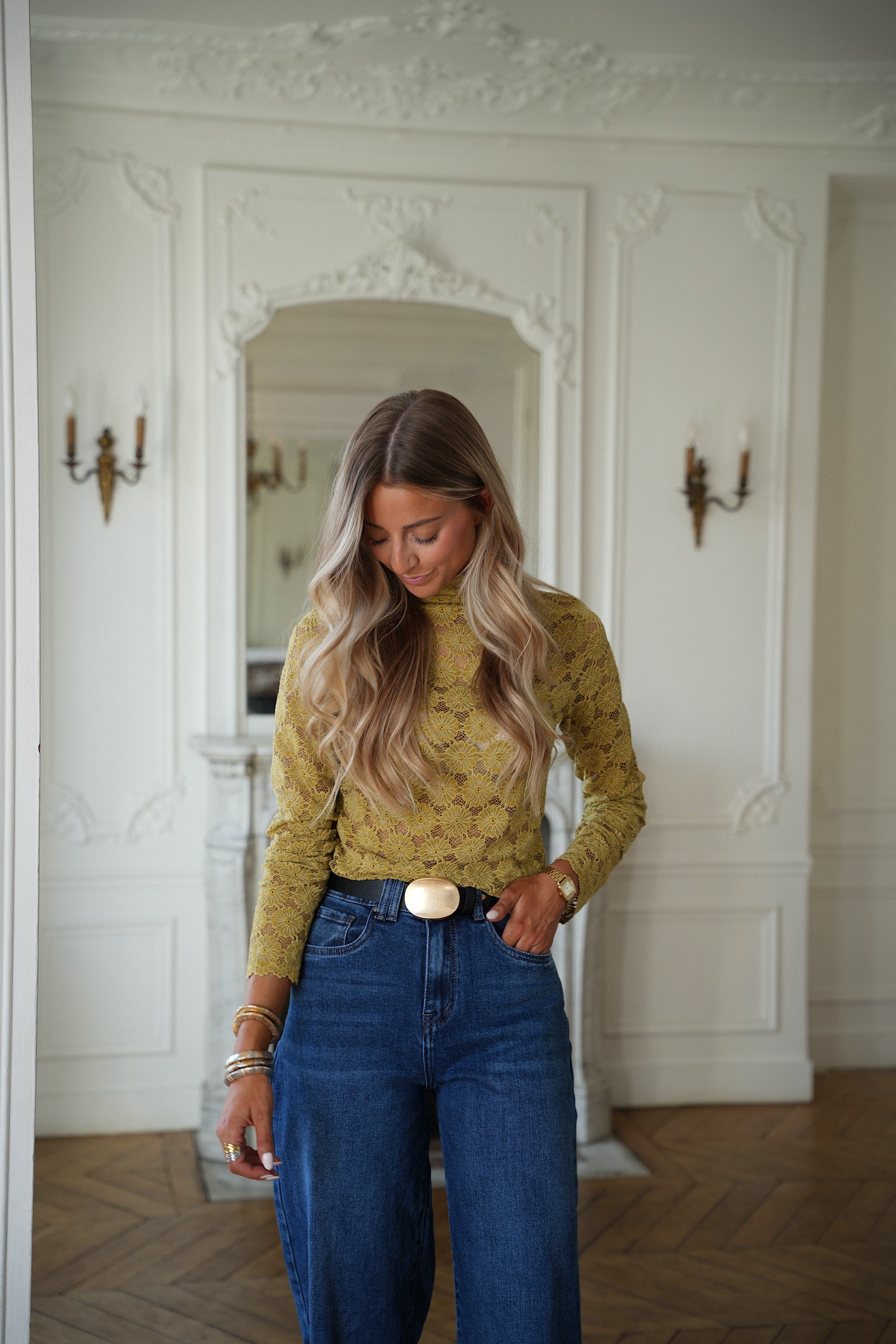Stanley olive - Blouse brodée