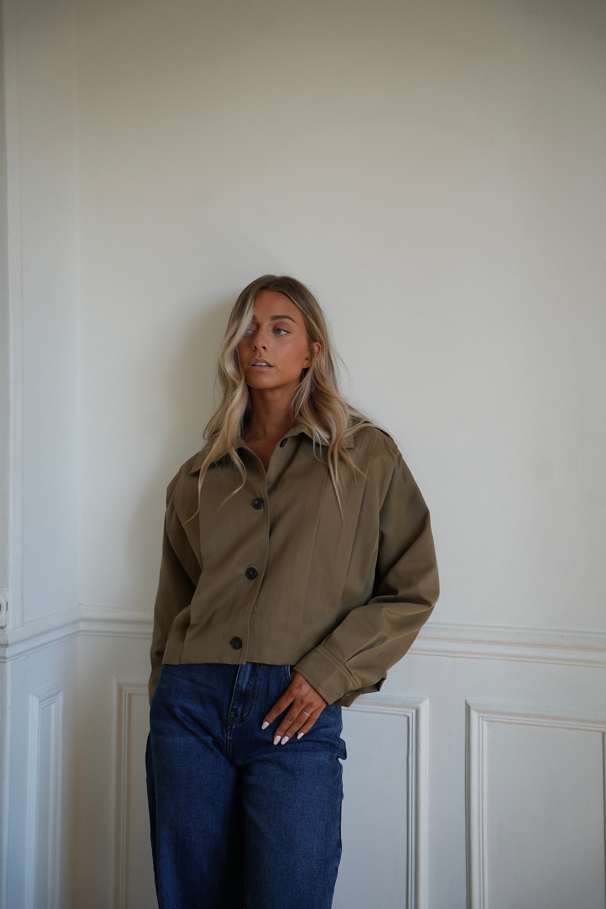 Morine kaki - Veste boutonnée