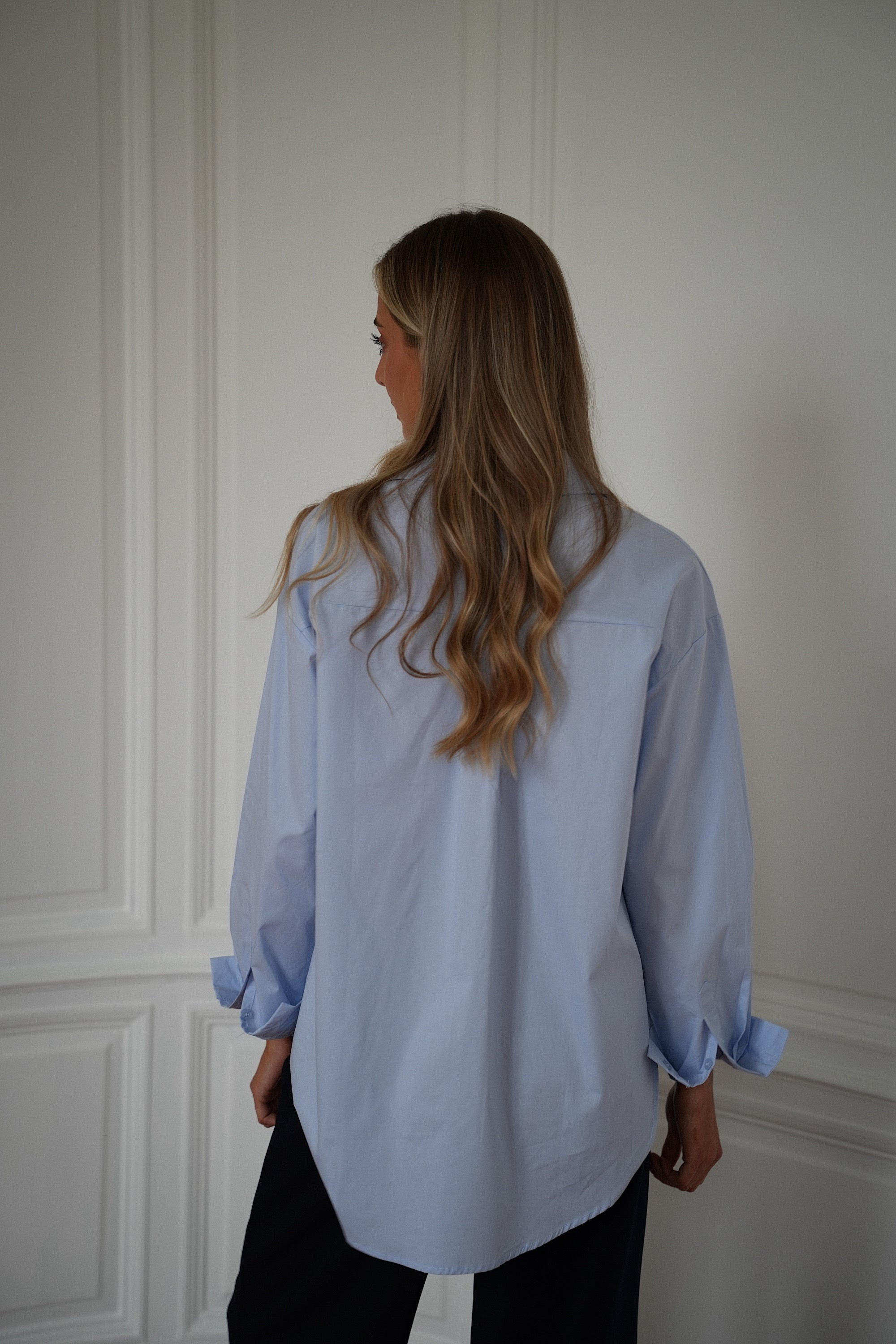 Célia bleue - Chemise droite