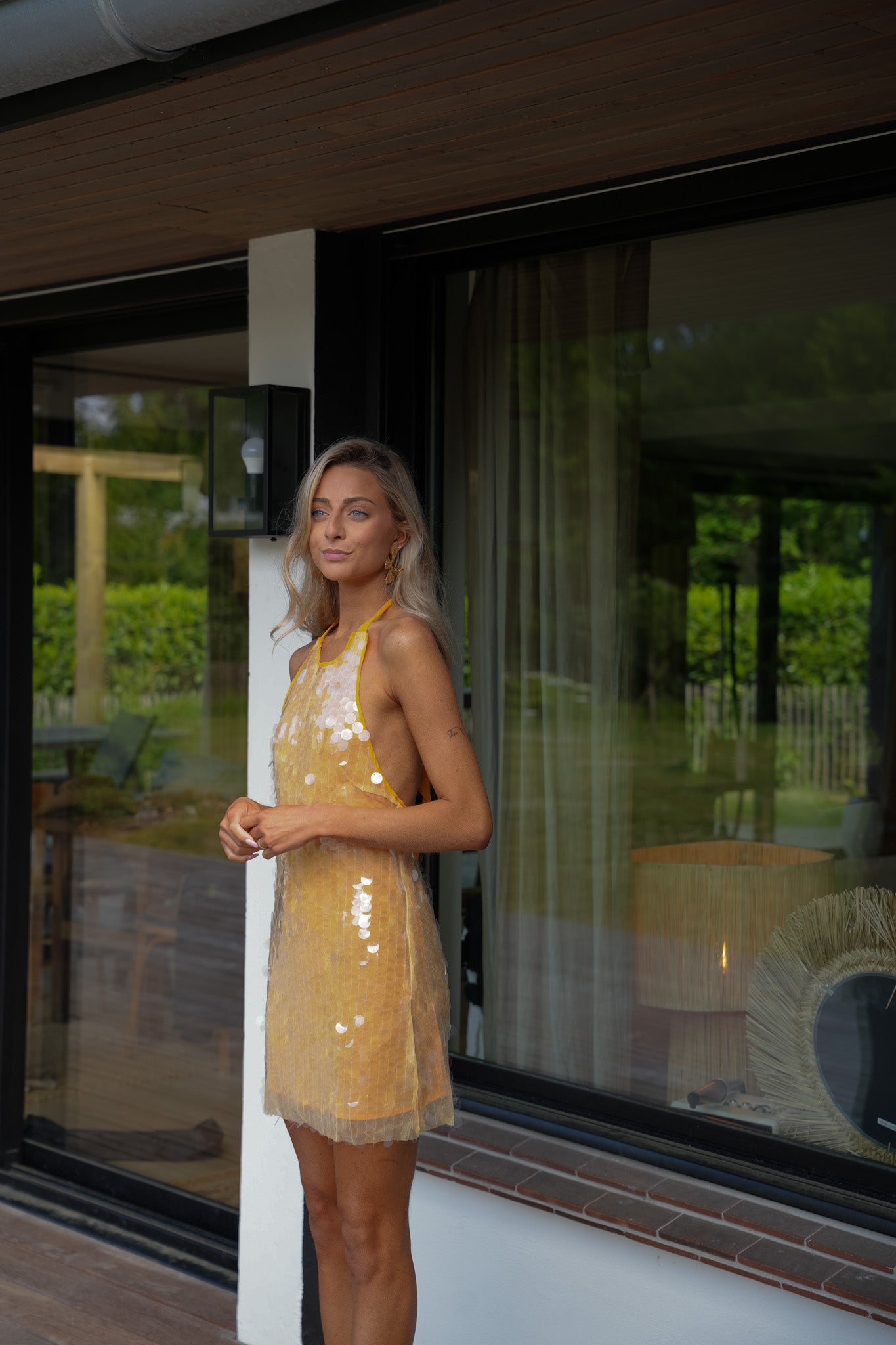 Poeme orange - Robe sequins