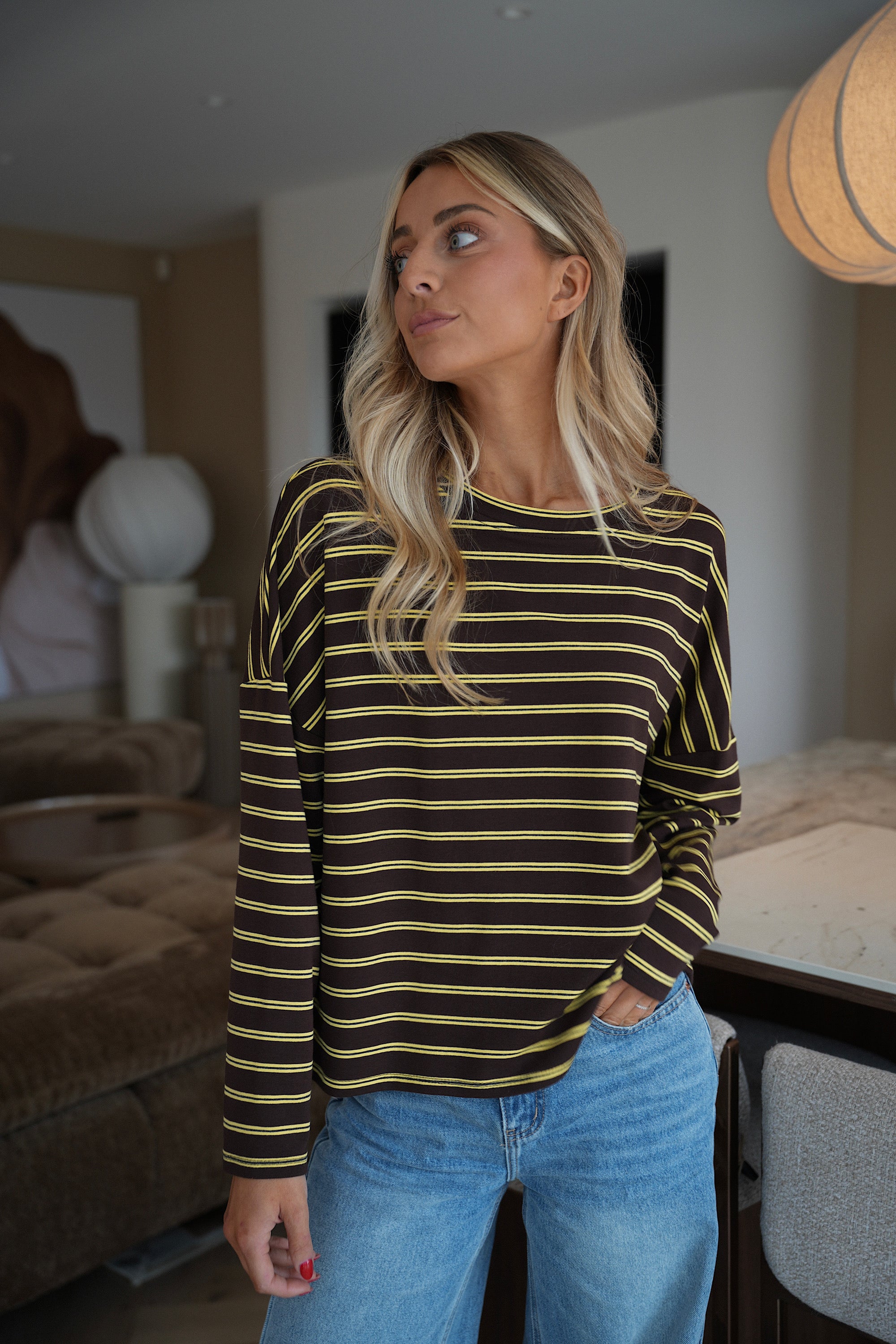 Fredy jaune - T-shirt à manches longues