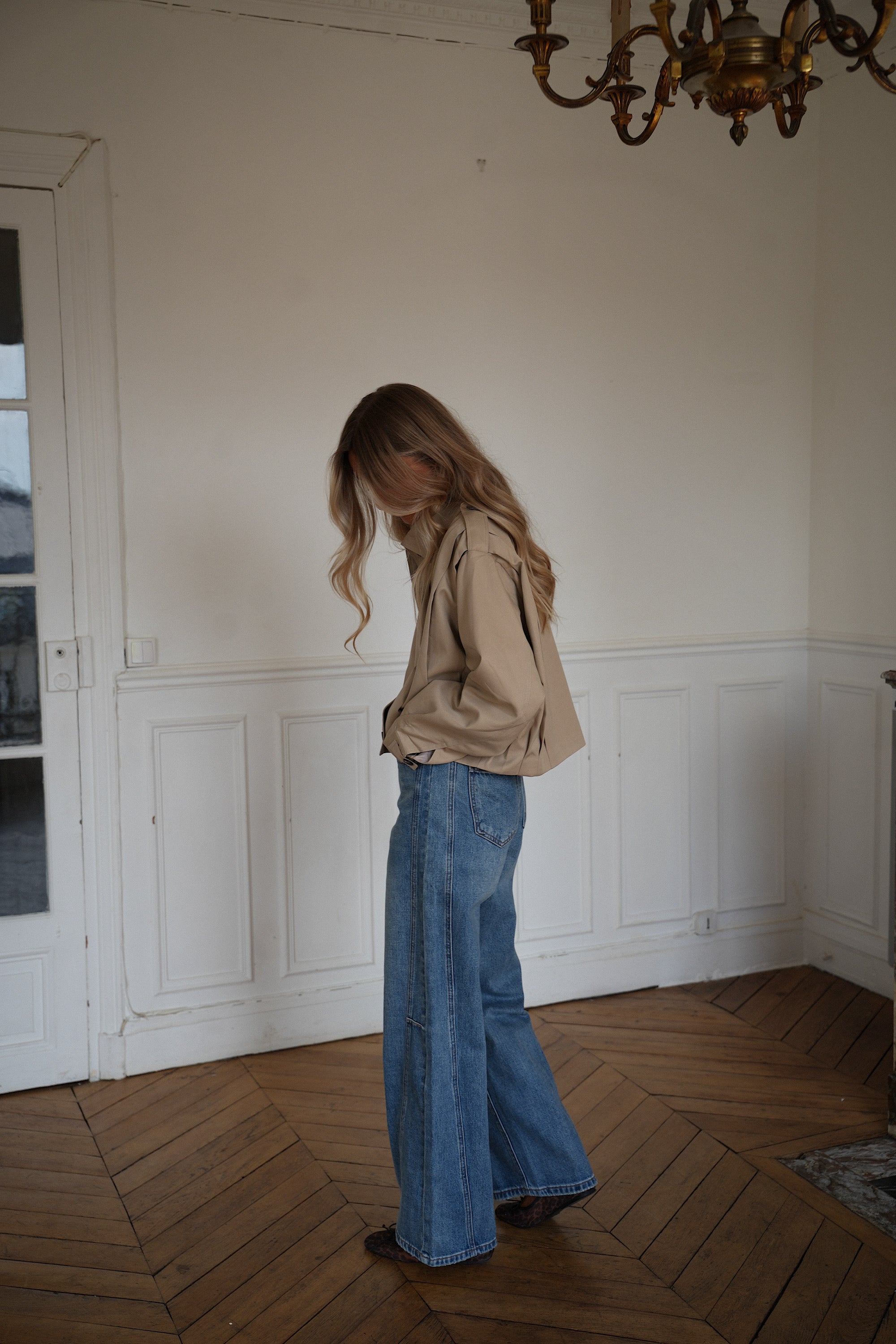 Morine beige - Veste boutonnée