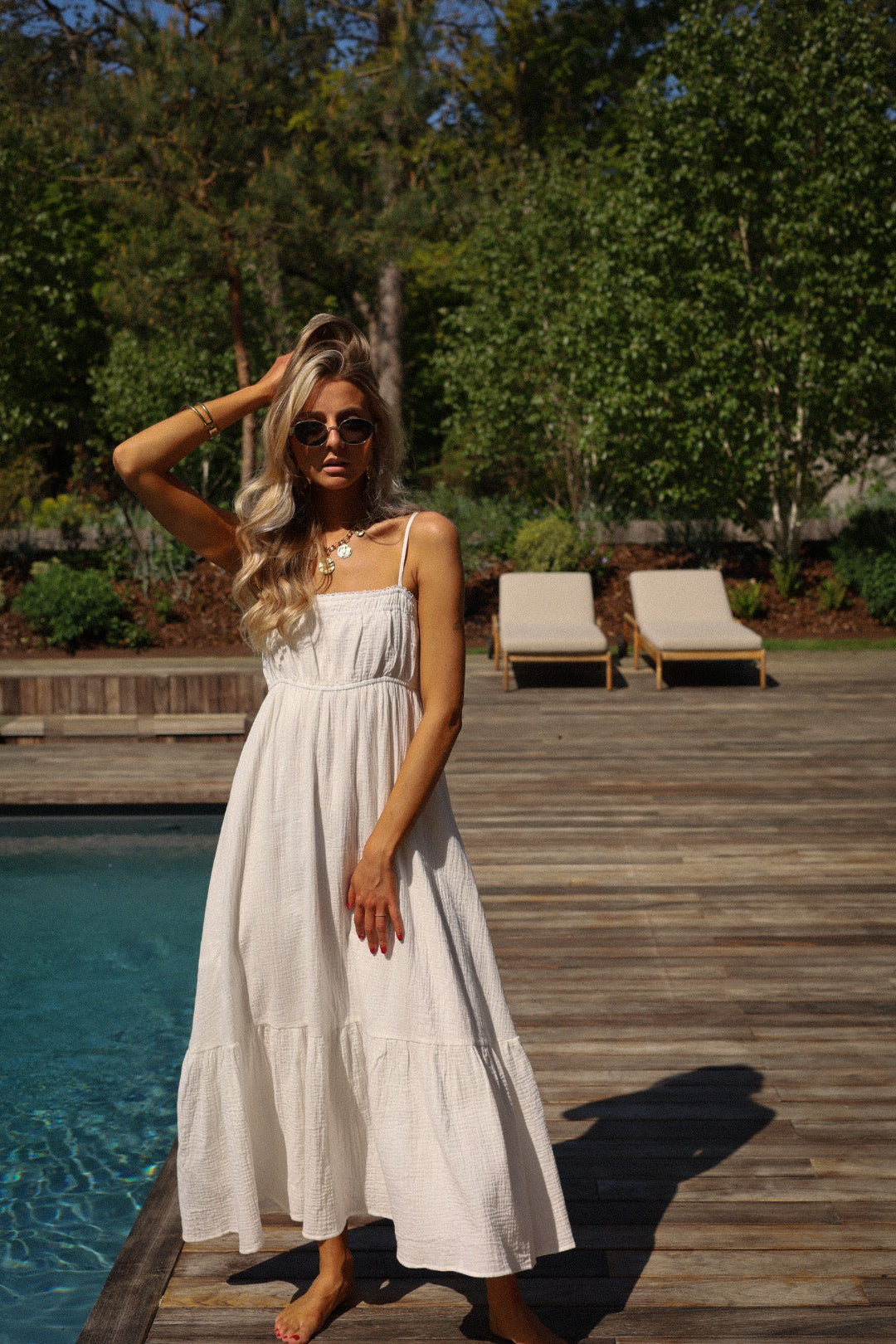 Ana blanche - Robe gaze de coton