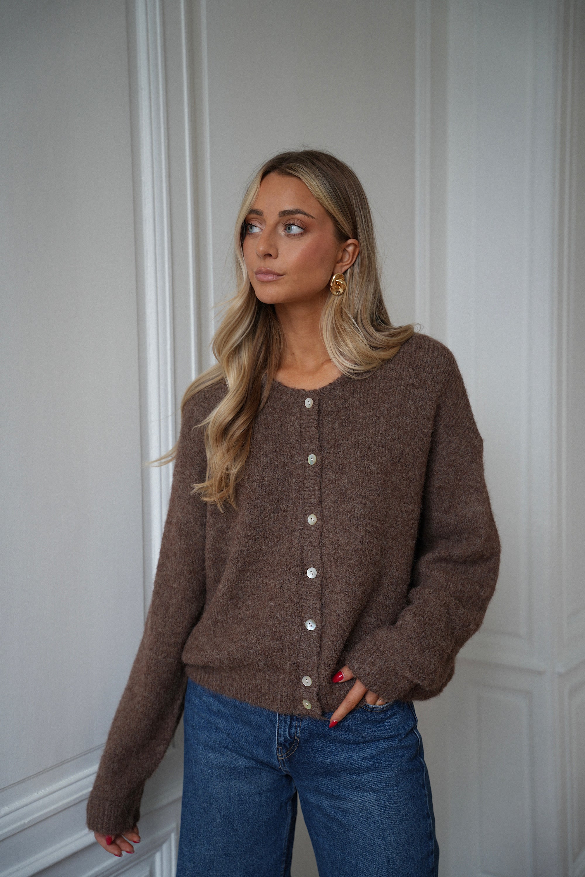 Catrina marron - Gilet ample