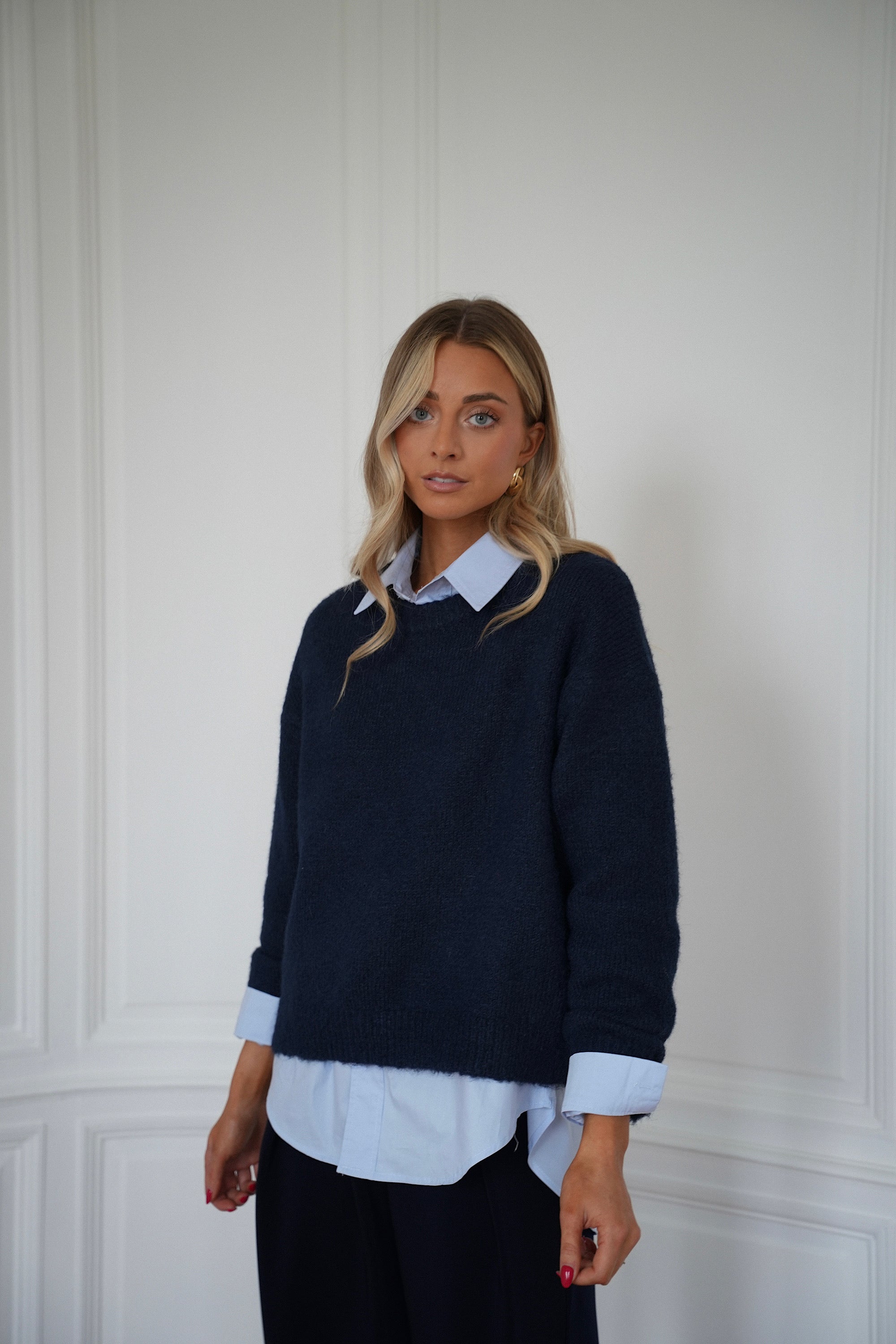 Leny marine - Pull doux