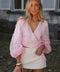 Doriane rose - Blouse croisée