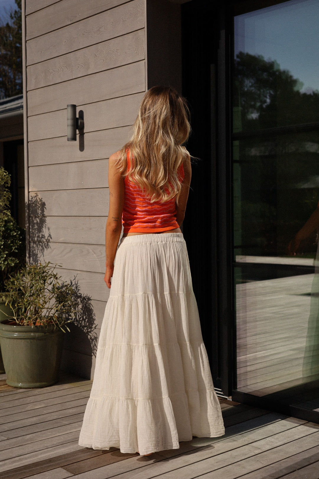 Lazare orange - Top sans manches