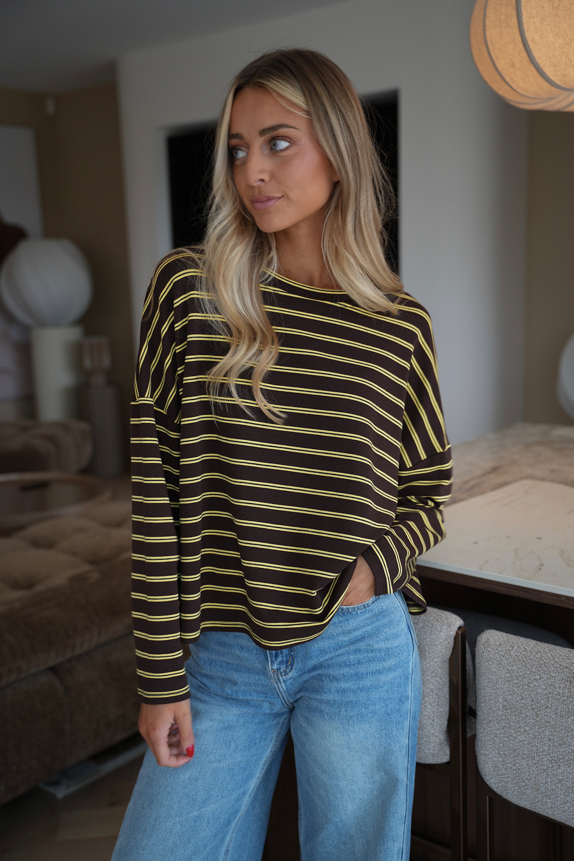 Fredy jaune - T-shirt à manches longues