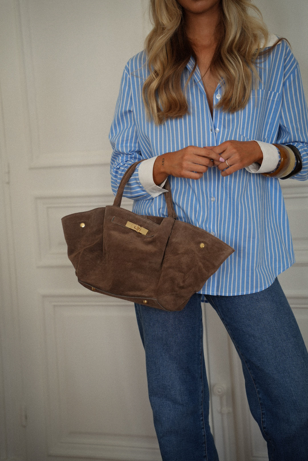 Soraya taupe - Sac en cuir
