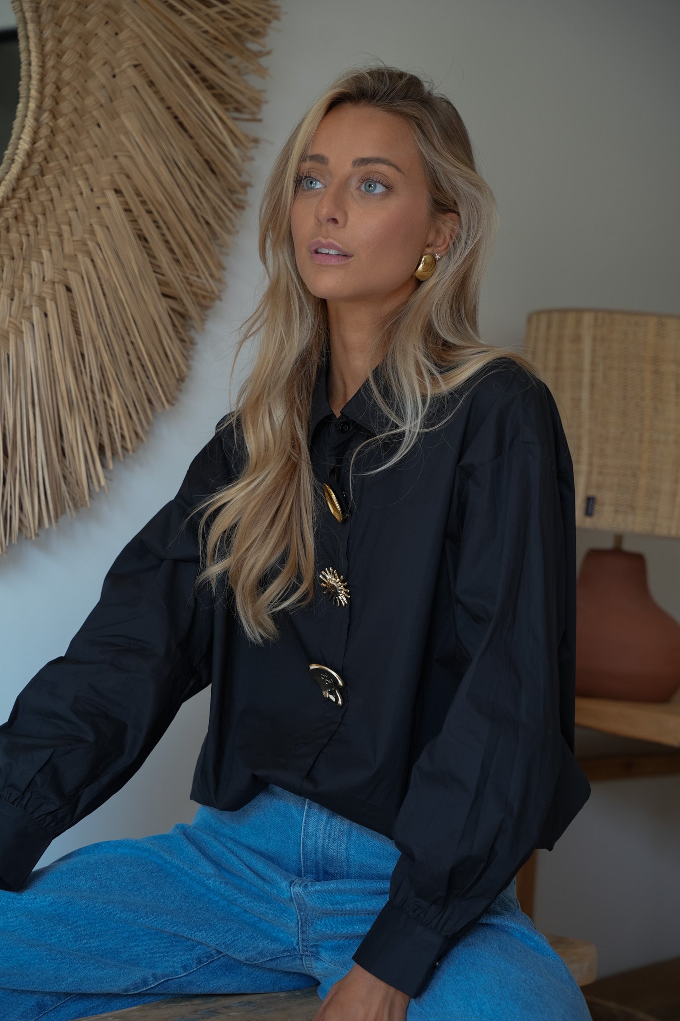 Nera noire - Chemise boutonnée