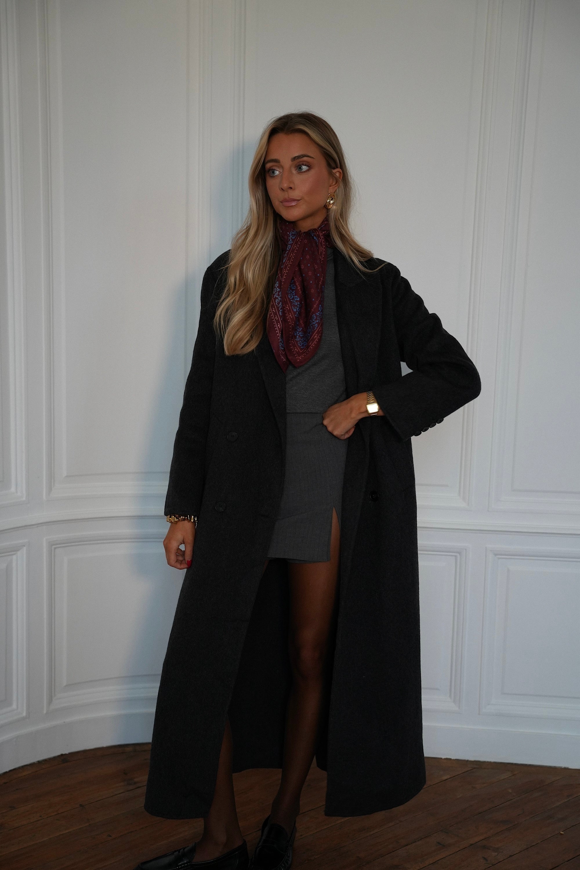 Isis gris - Manteau long