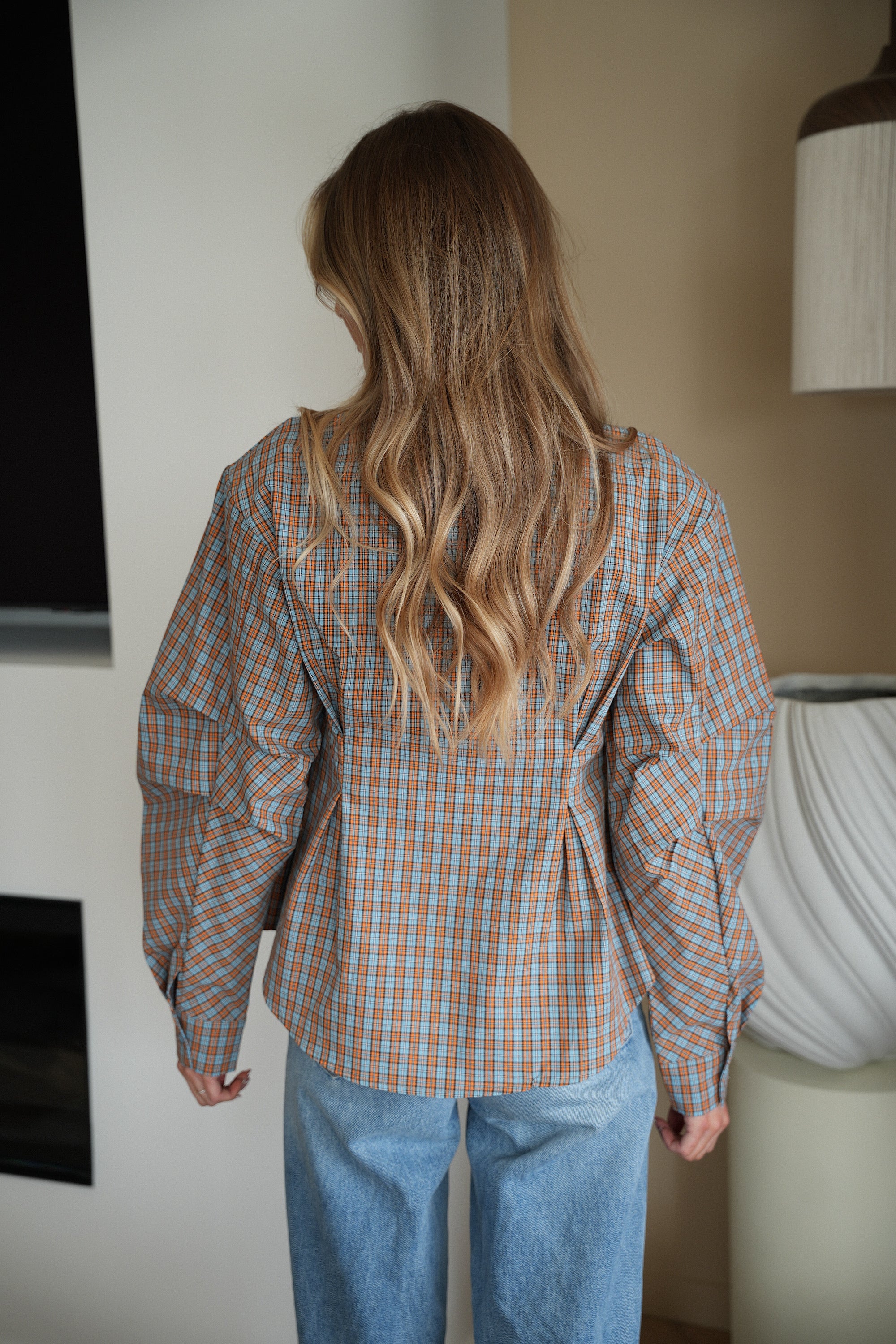 Pola bleue - Chemise à carreaux