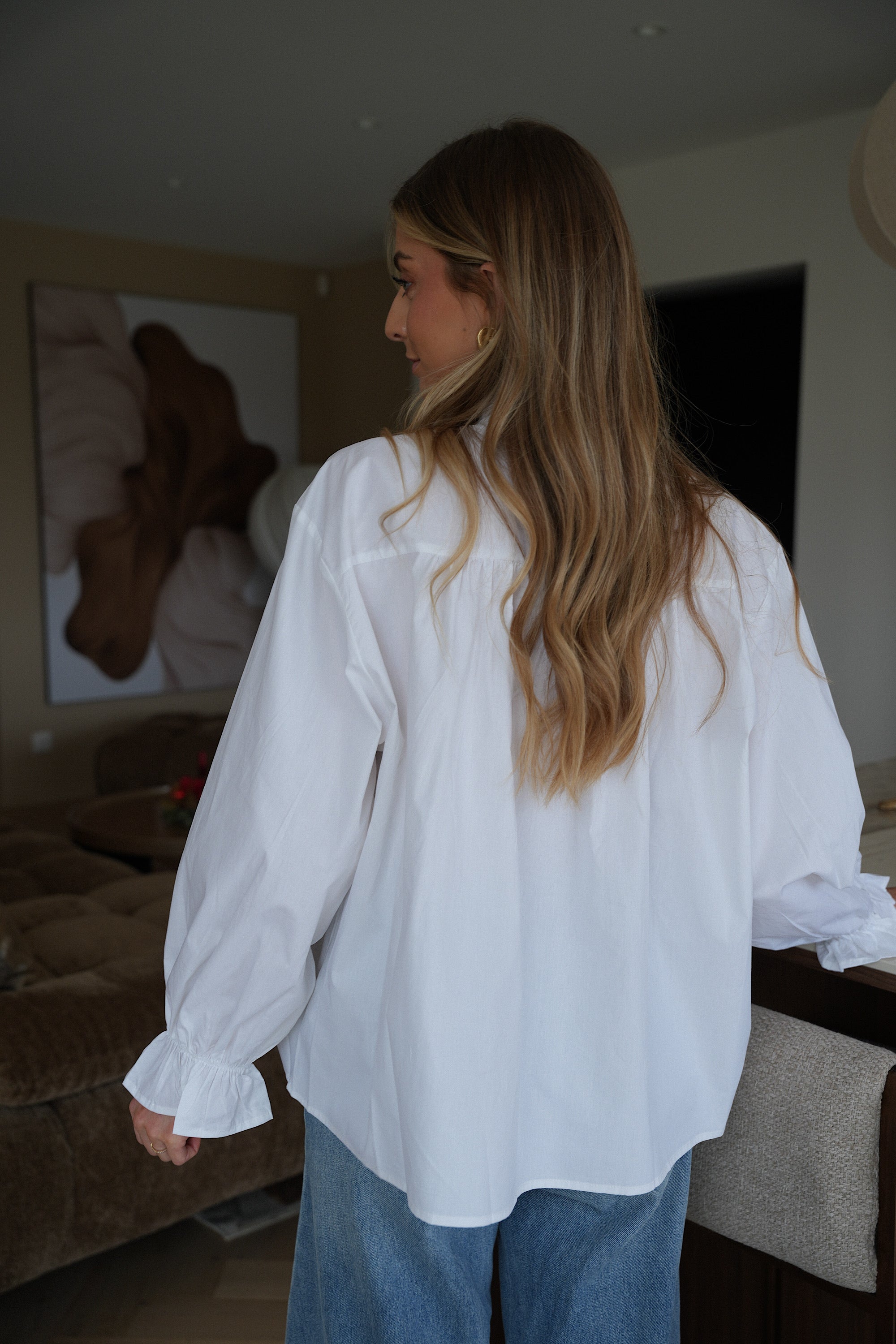 Lison blanche - Blouse boutonnée