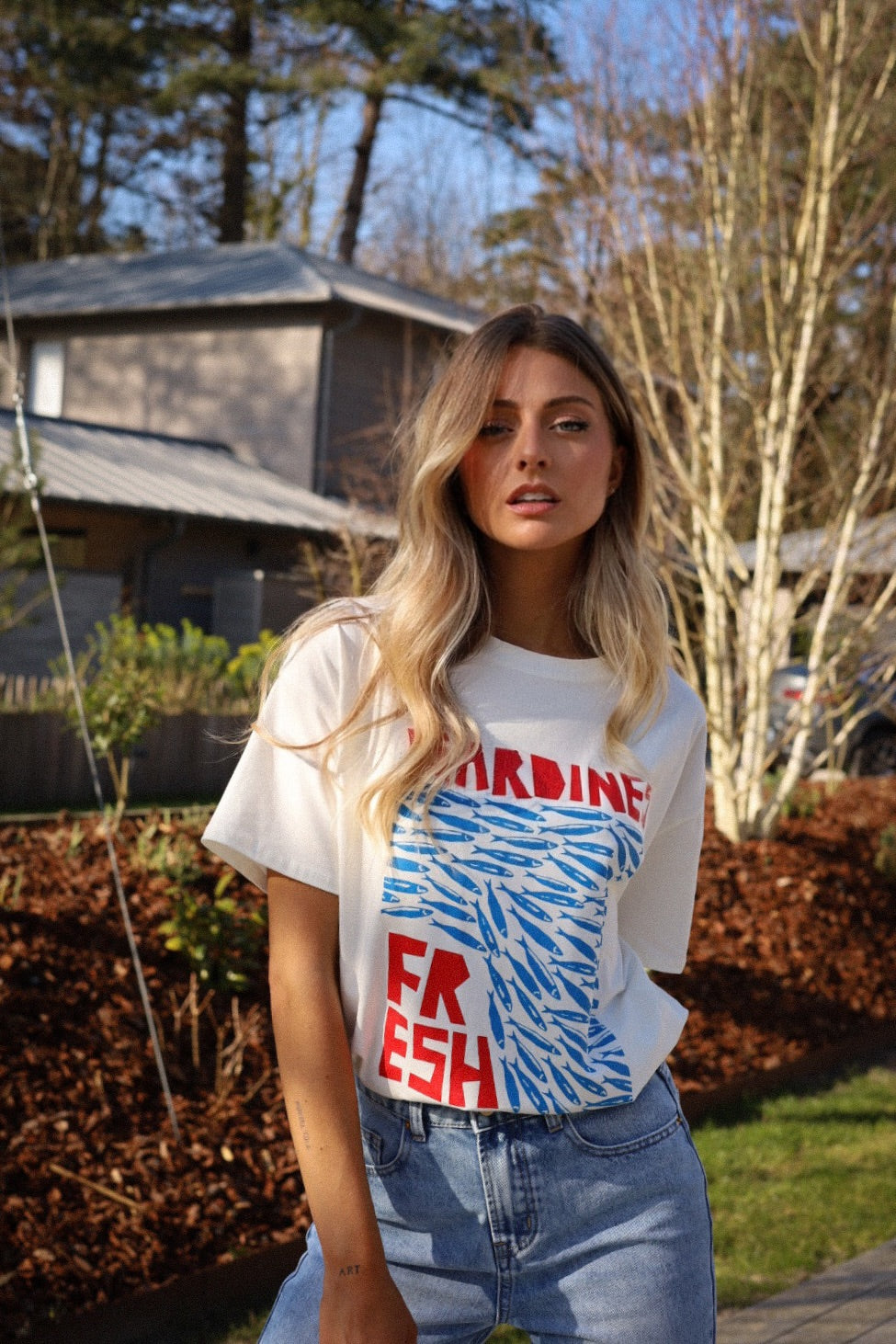 Jenn blanc - T-shirt imprimé