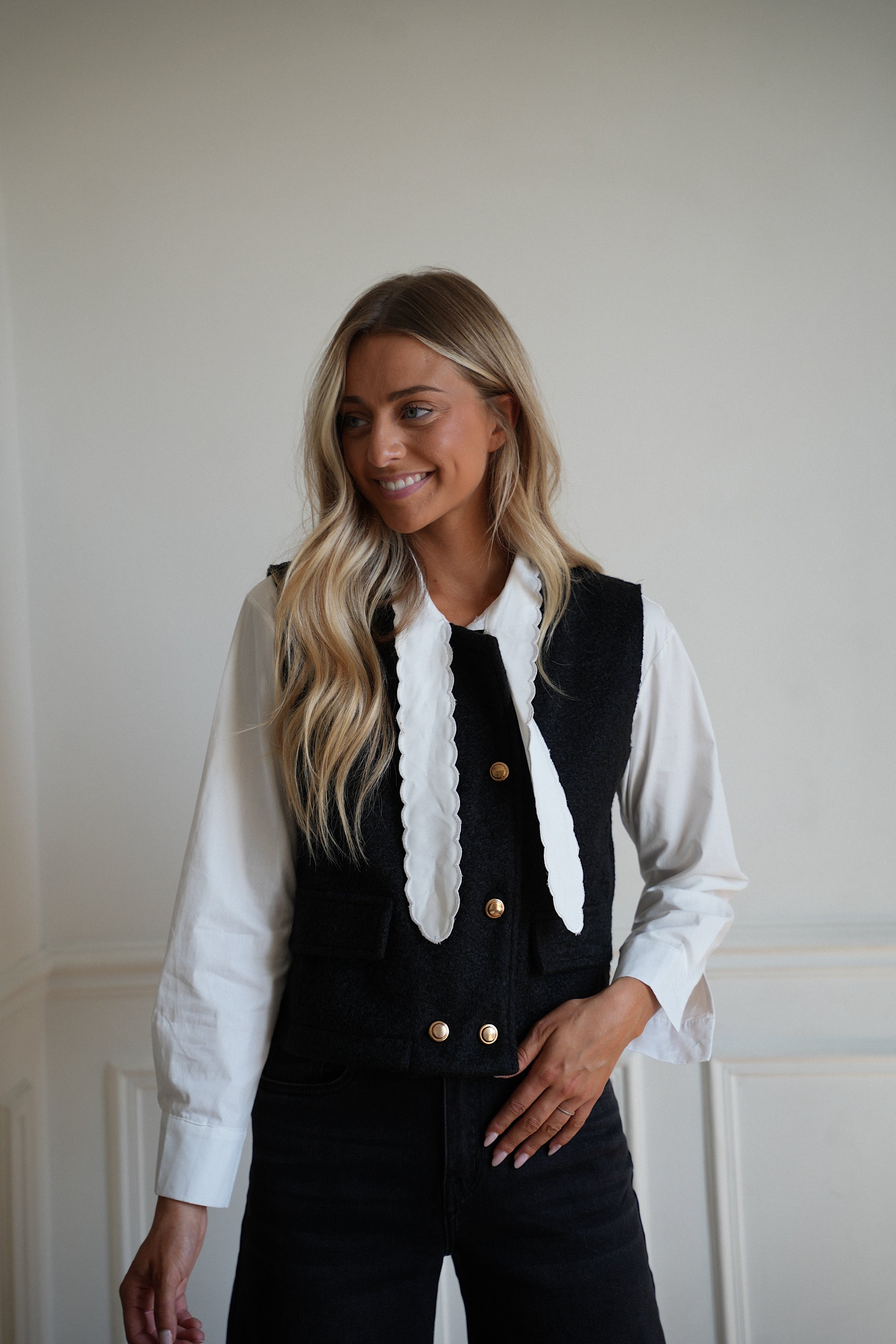 Abelle noire - Veste sans manches