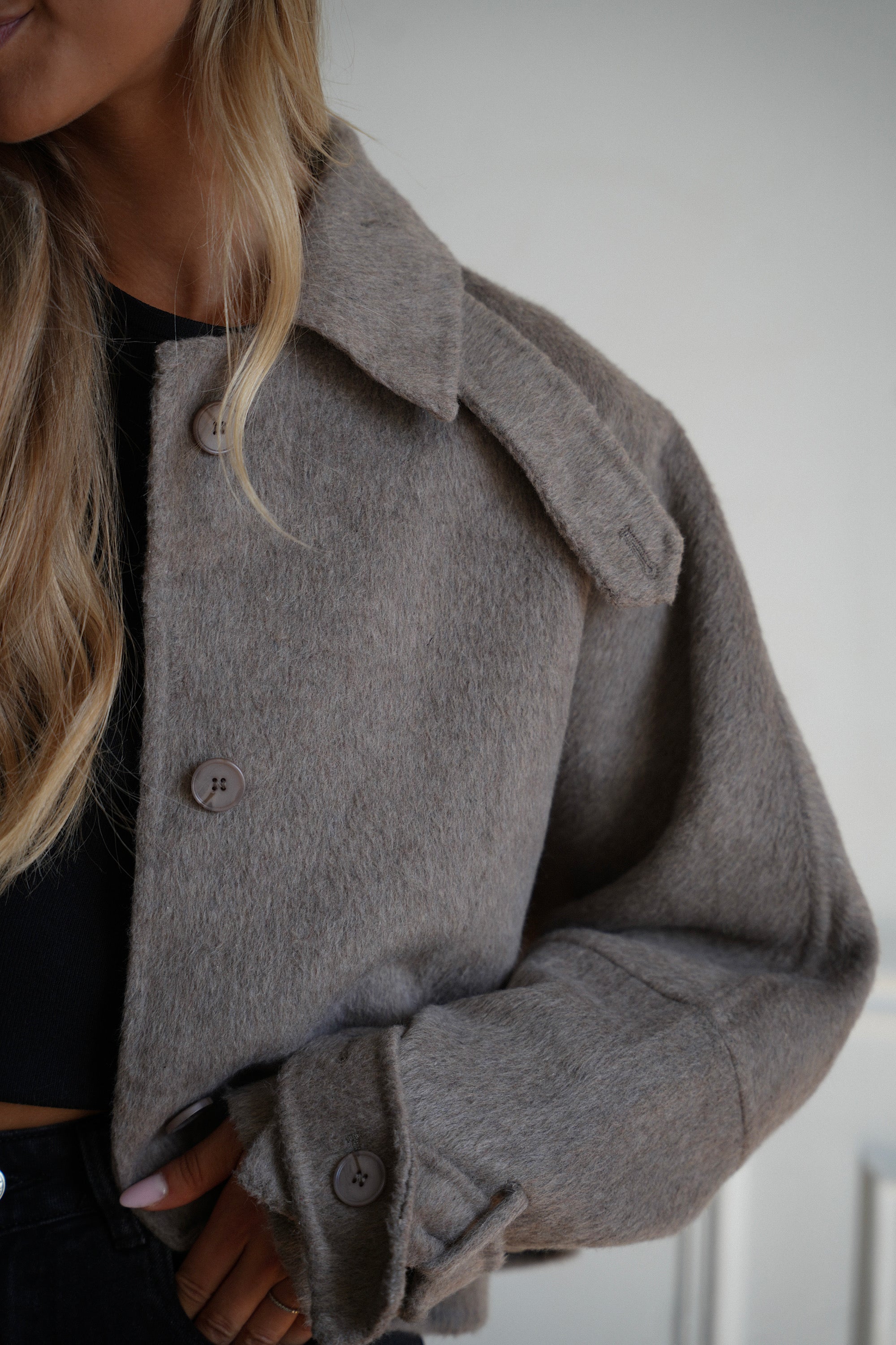 Malone taupe - Veste en laine