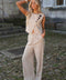 Loraine taupe - Pantalon droit
