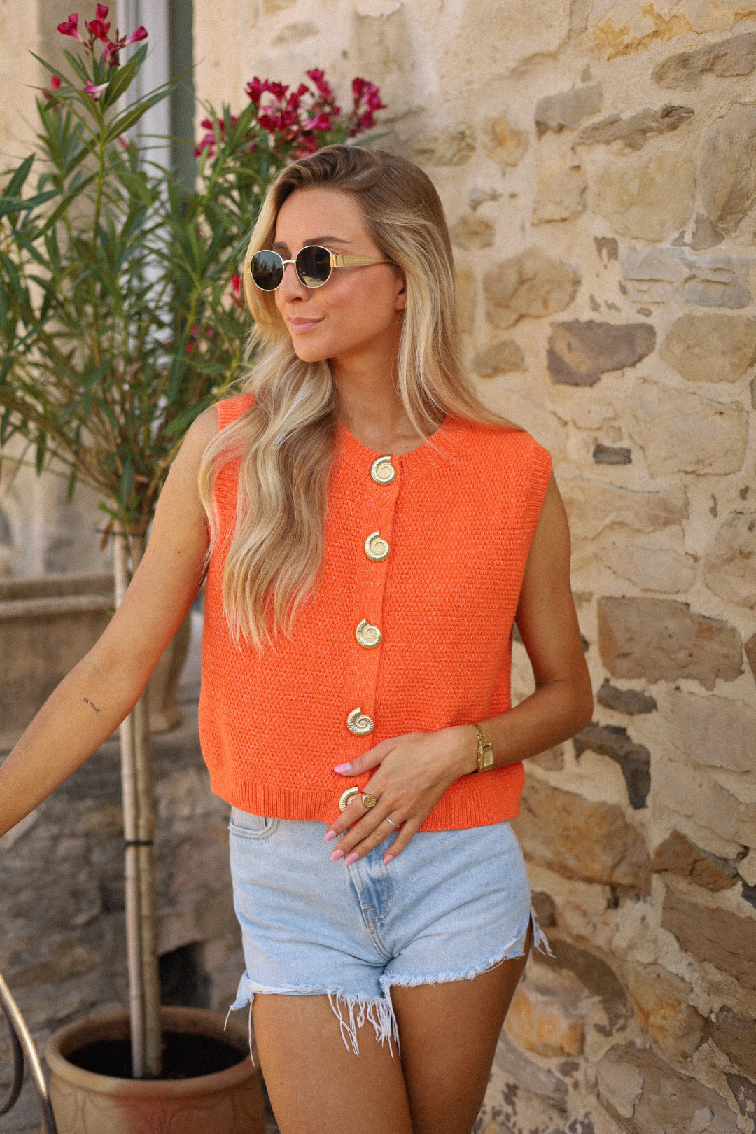 Anays orange - Gilet sans manches