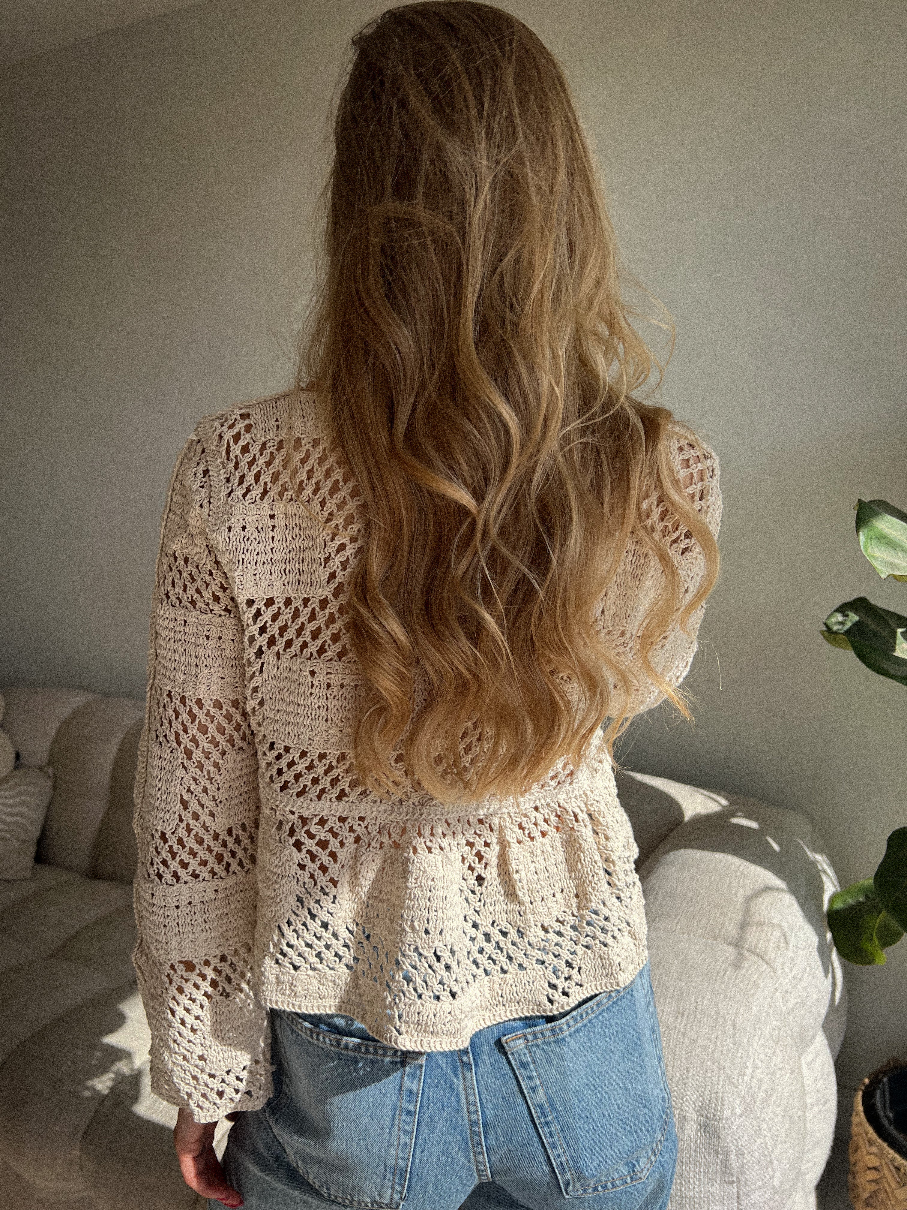 Cyprien beige - Blouse crochet