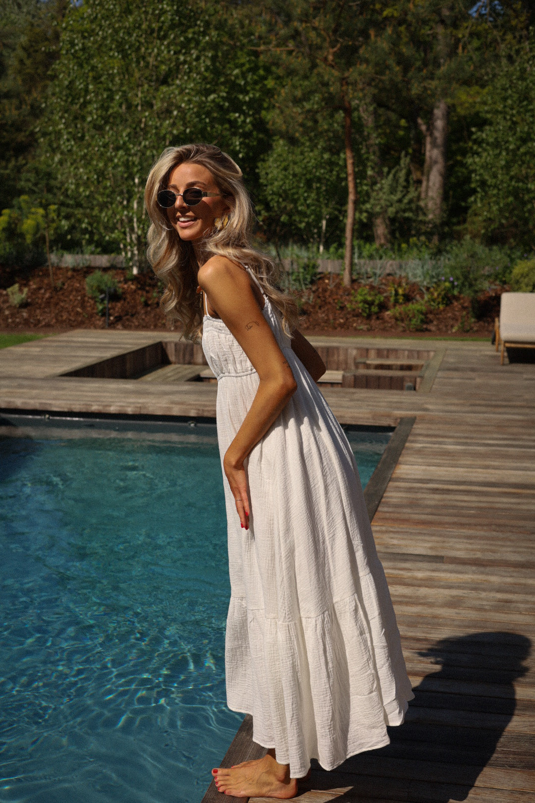 Ana blanche - Robe gaze de coton
