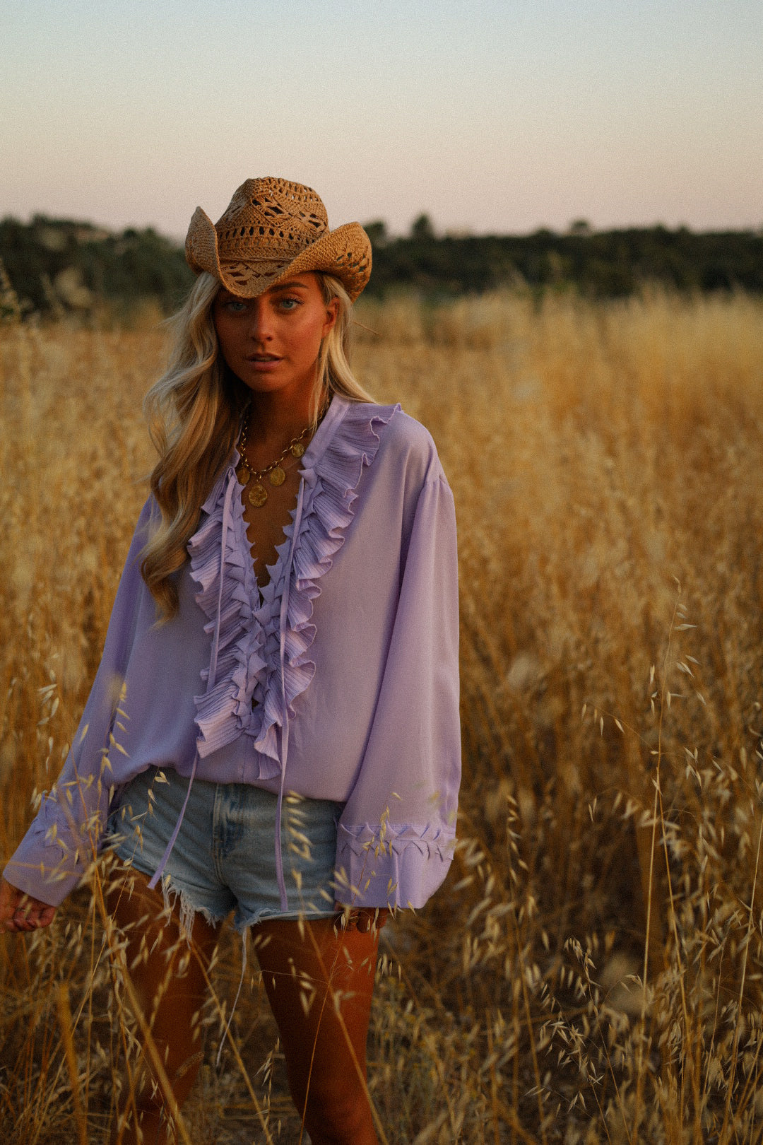 Bettany lila - Blouse ample
