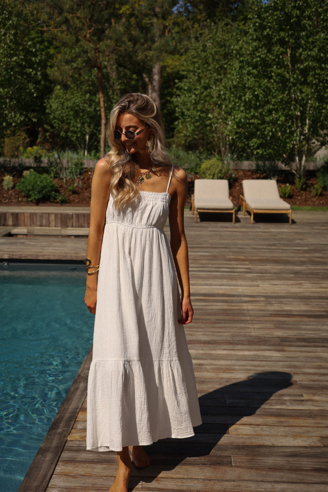 Ana blanche - Robe gaze de coton