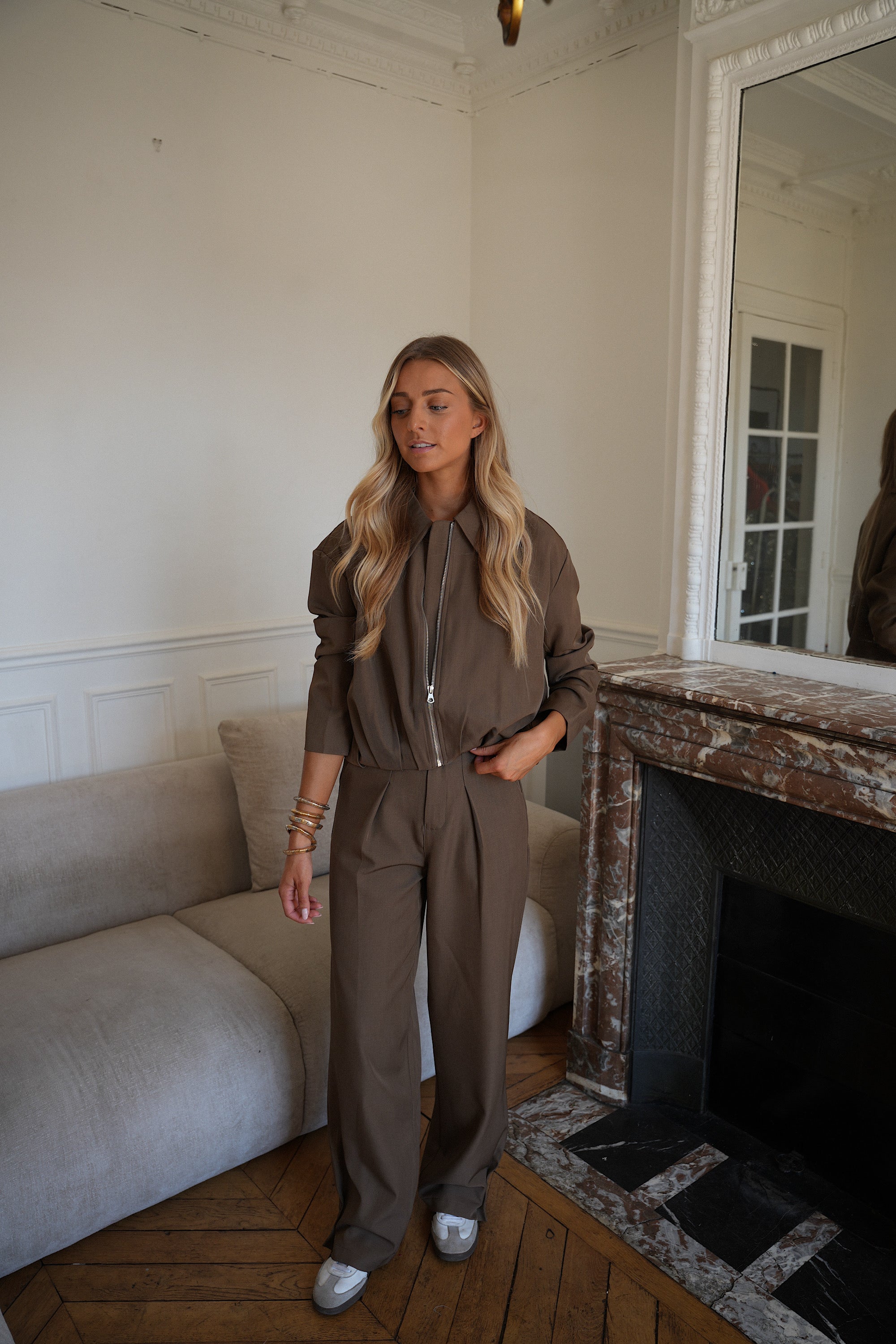 Rob taupe - Pantalon droit