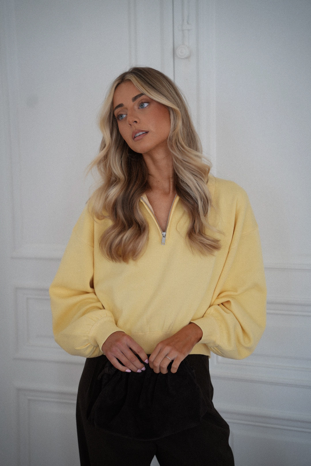 Ava jaune - Pull zippé