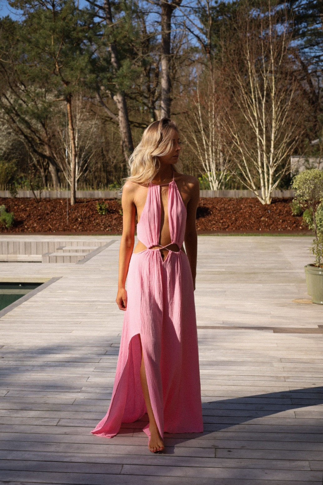 Muse rose - Robe longue