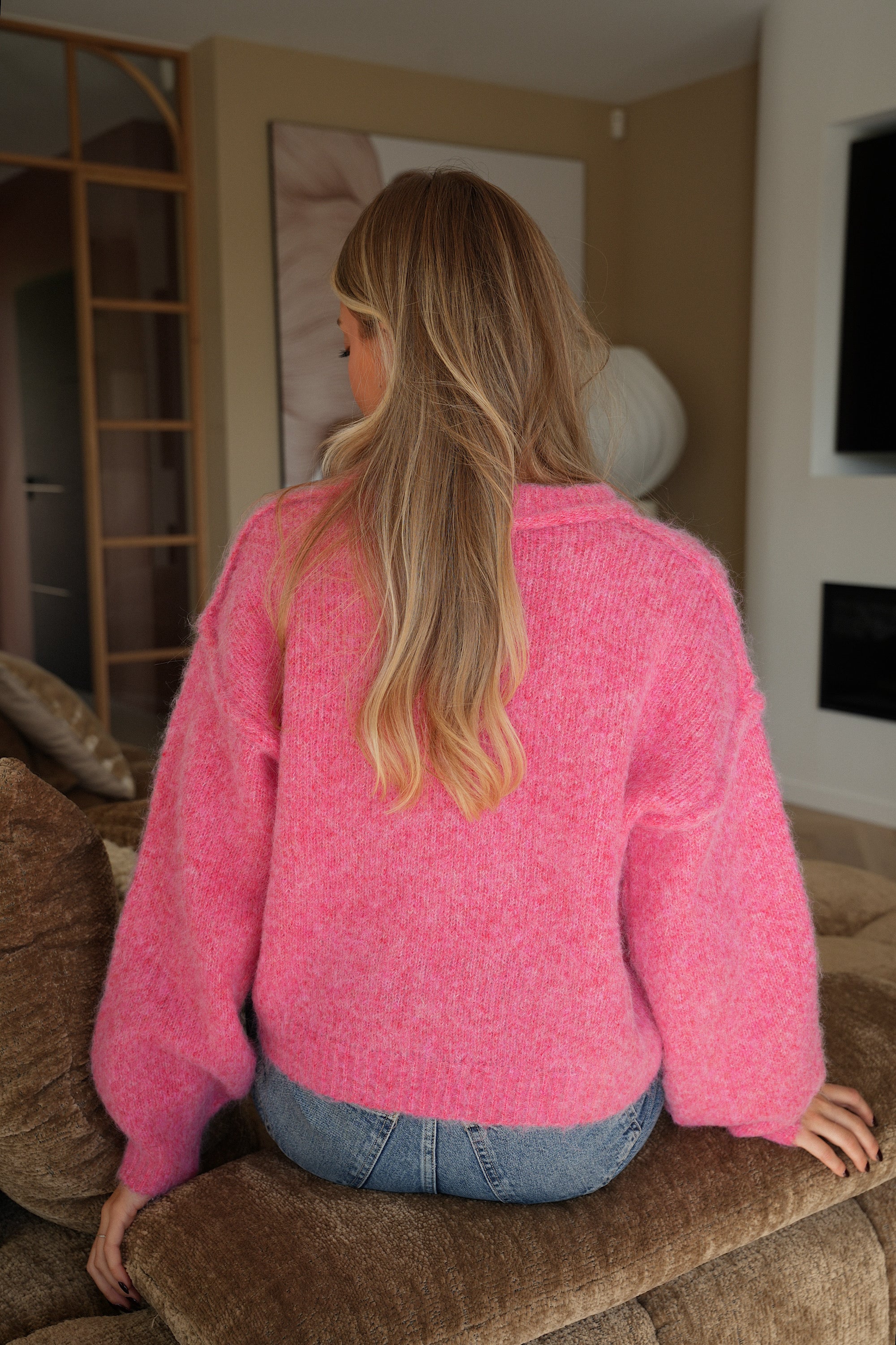 Océane rose - Pull col rond