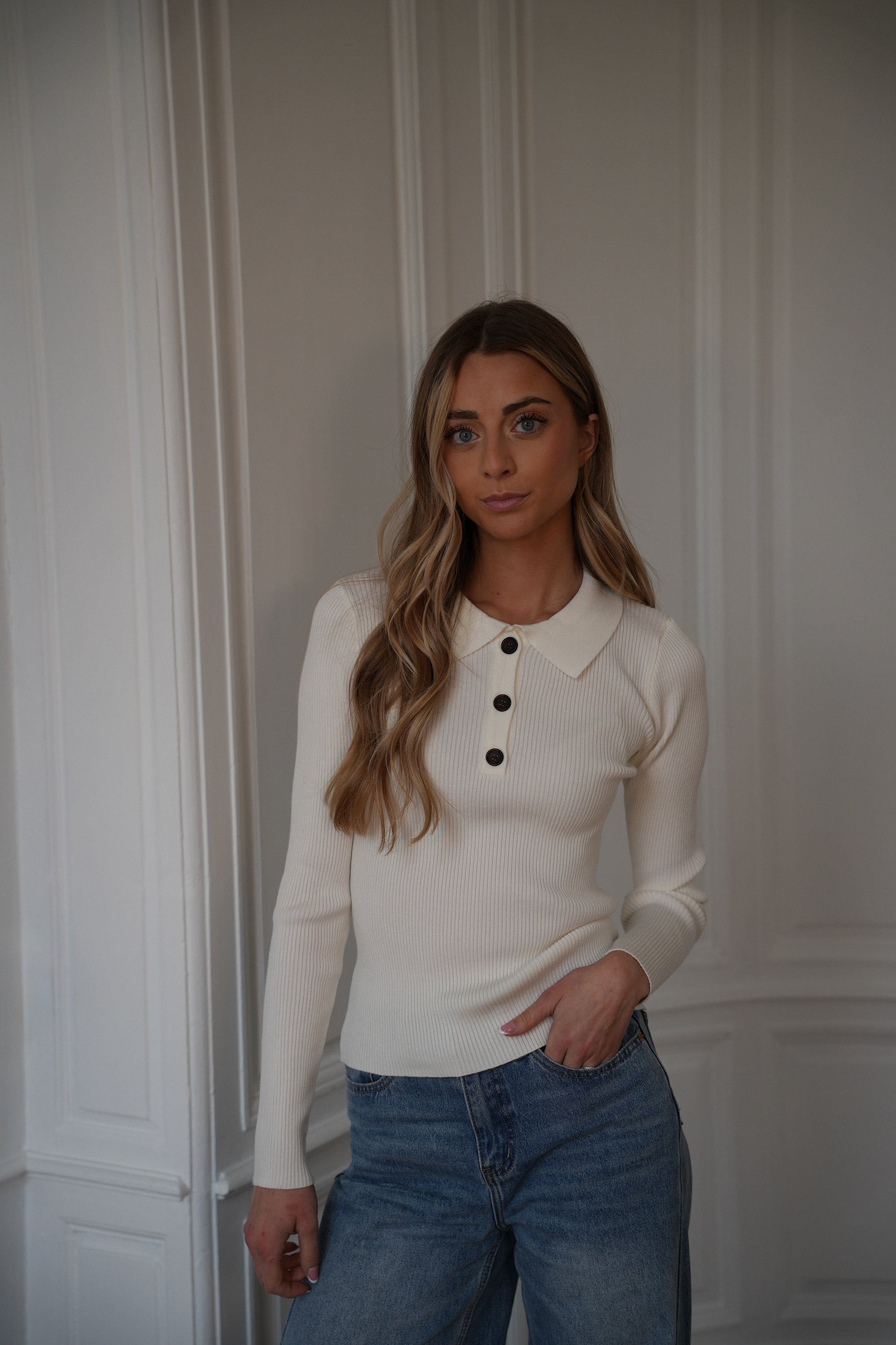 Marissa blanc - Pull fin