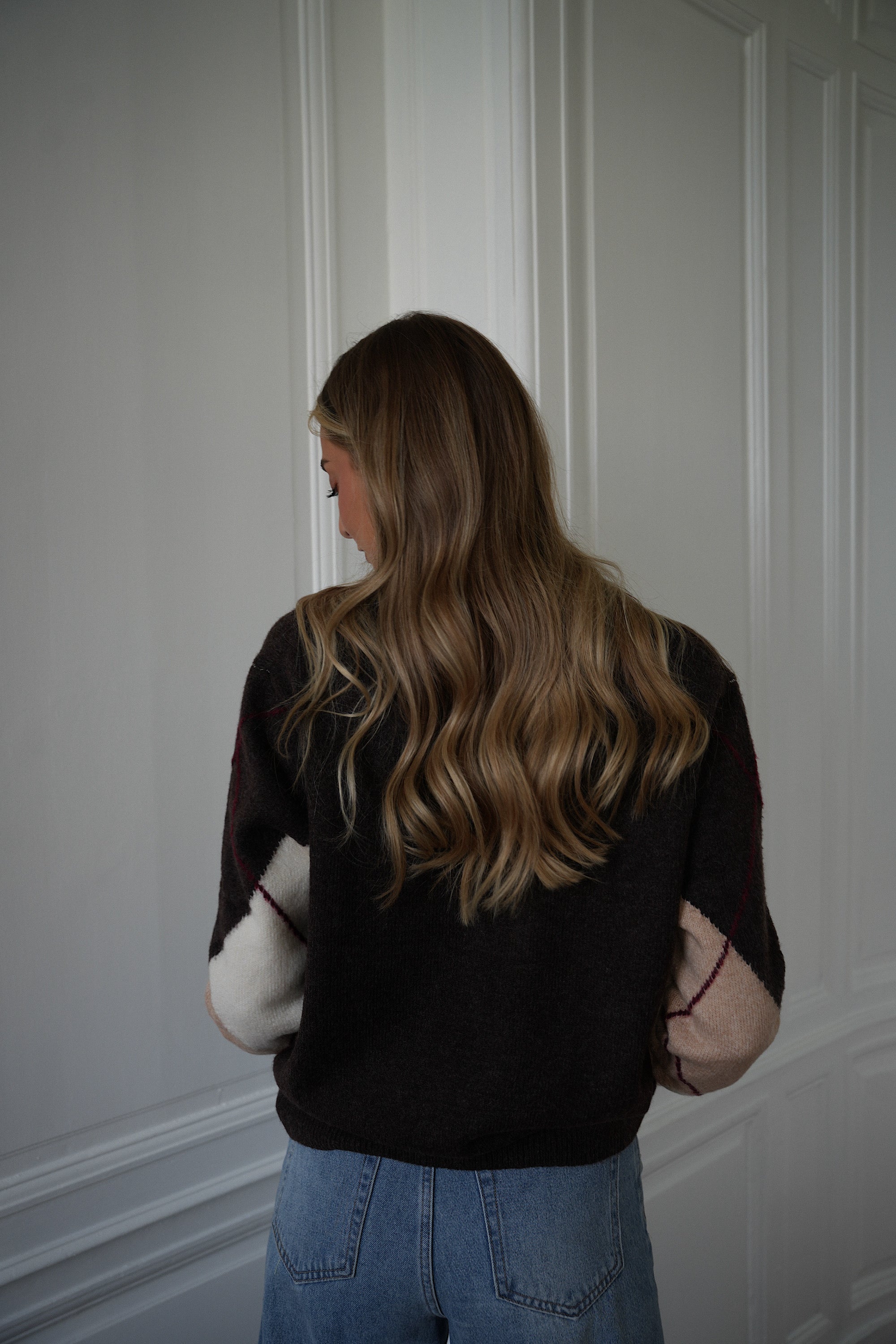 Kimy chocolat - Pull imprimé