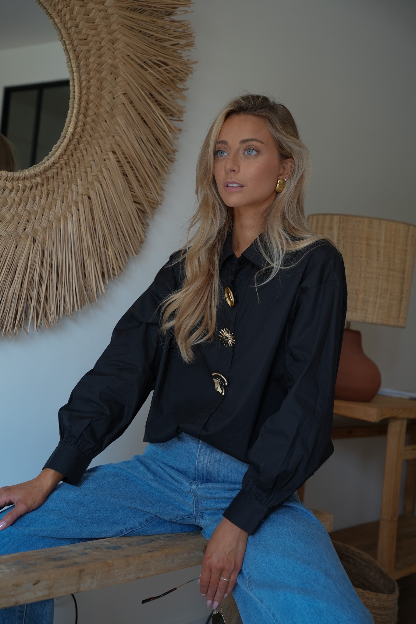 Nera noire - Chemise boutonnée