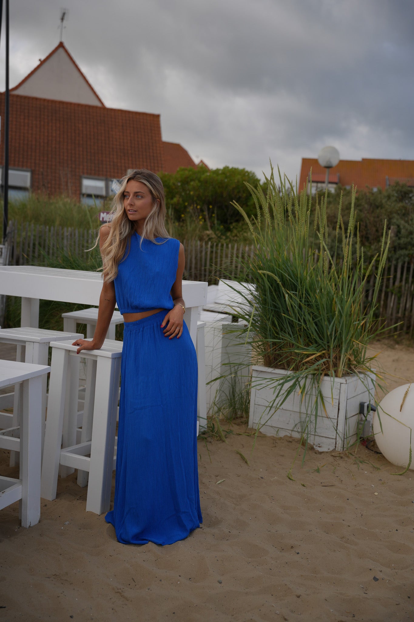 Elize bleu - Ensemble jupe/top