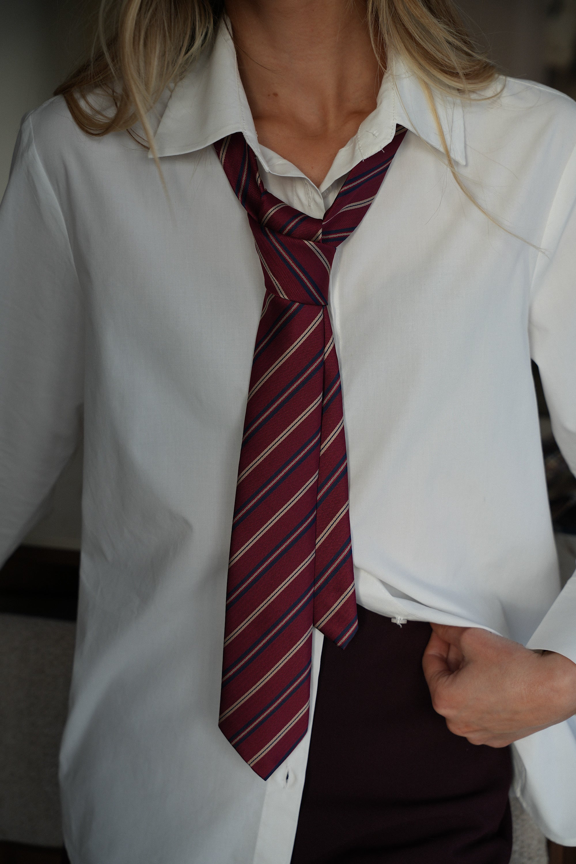 Kamille rouge - Cravate imprimée