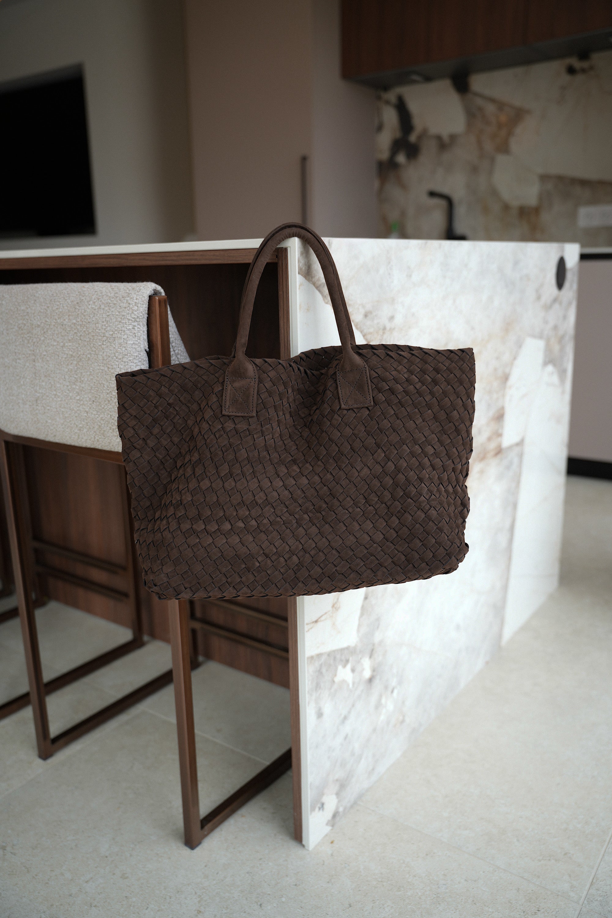 Marceau chocolat - Sac tressé