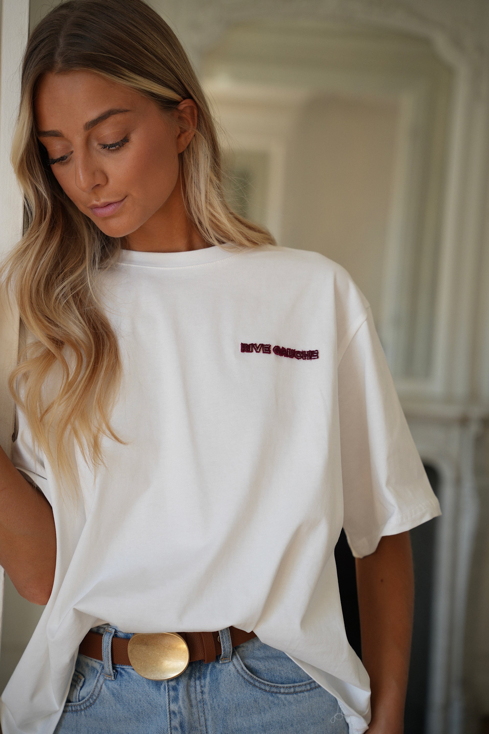 Orna blanc - T-shirt brodé