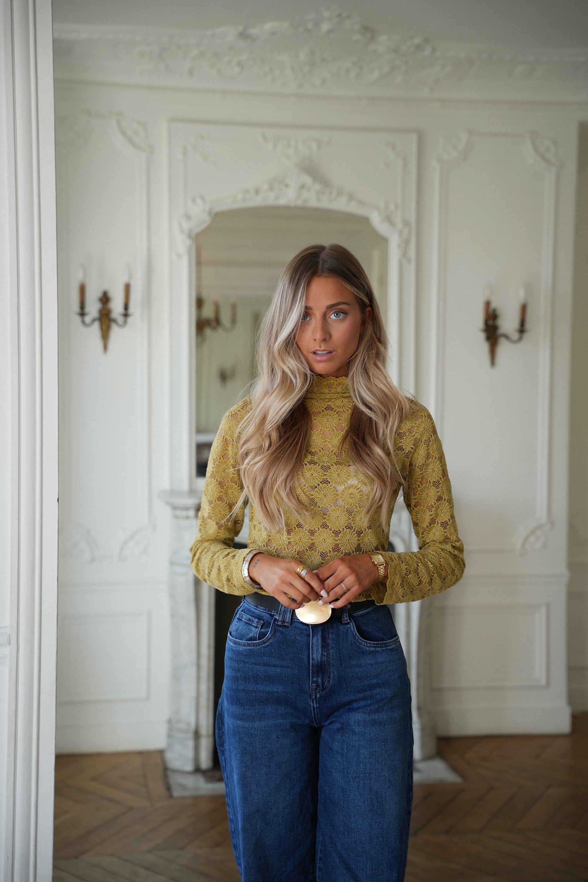 Stanley olive - Blouse brodée