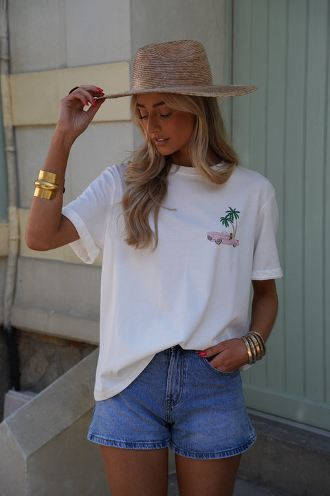 Leane blanc - T-shirt imprimé