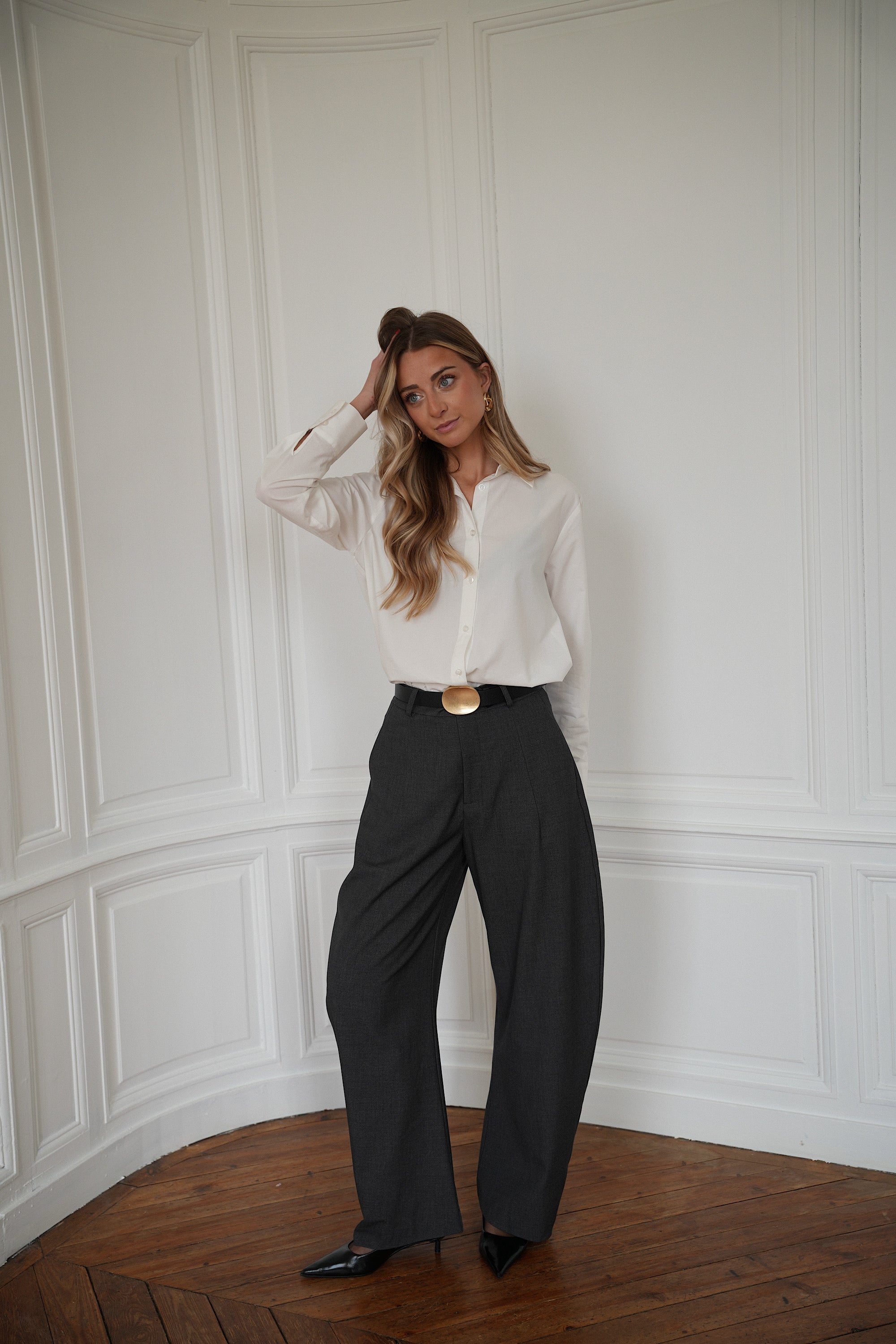 Cally gris - Pantalon ballon